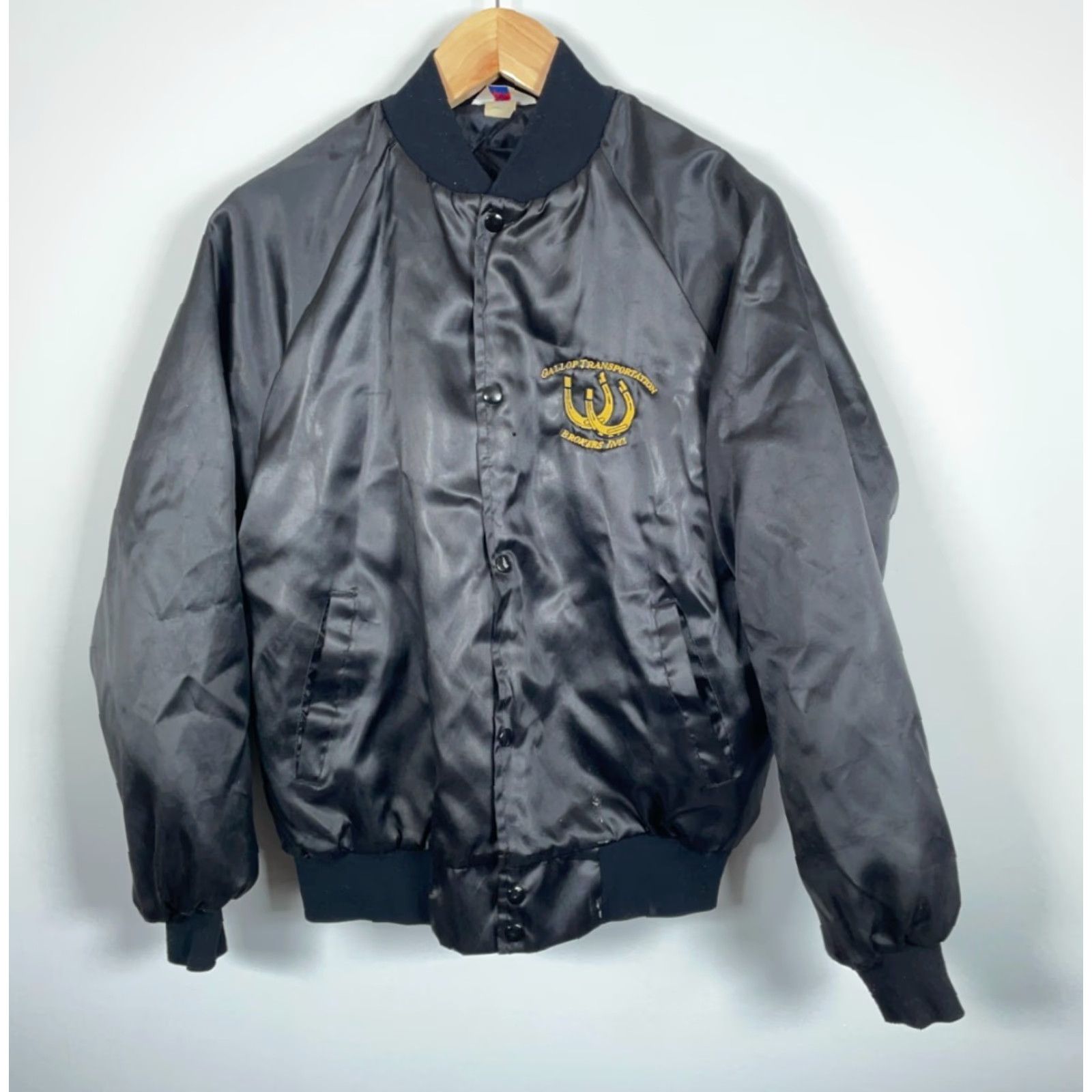Vintage VINTAGE West Ark Satin Jacket Adult Large Black Bomber Jacket Size US L / EU 52-54 / 3 - 2 Thumbnail