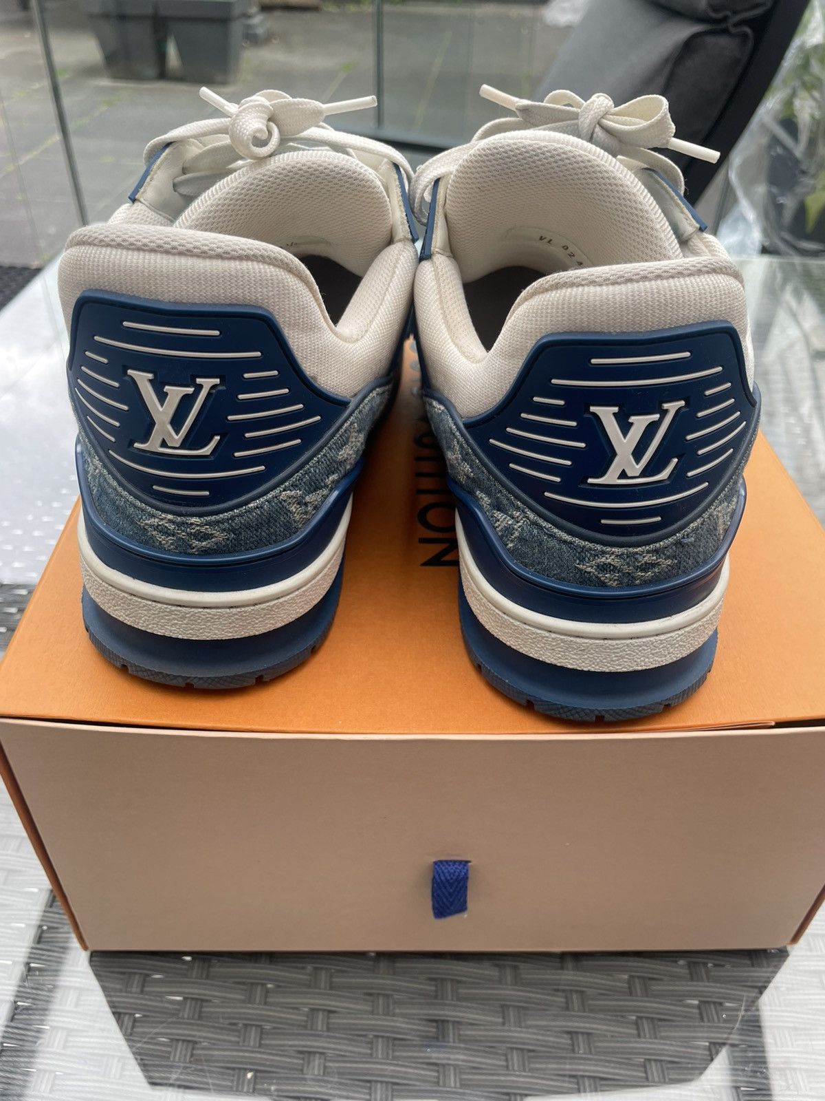 Louis Vuitton Louis Vuitton LV Trainer Monogram Denim - LV 9.5 Size US 10.5 / EU 43-44 - 5 Thumbnail