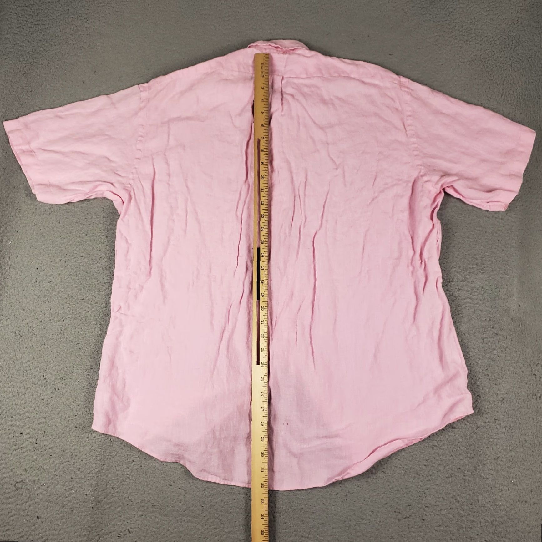 Ralph Lauren Ralph Lauren Shirt Mens XL Pink Linen Blake Pony Button Up Short Sleeve Size US XL / EU 56 / 4 - 7 Thumbnail