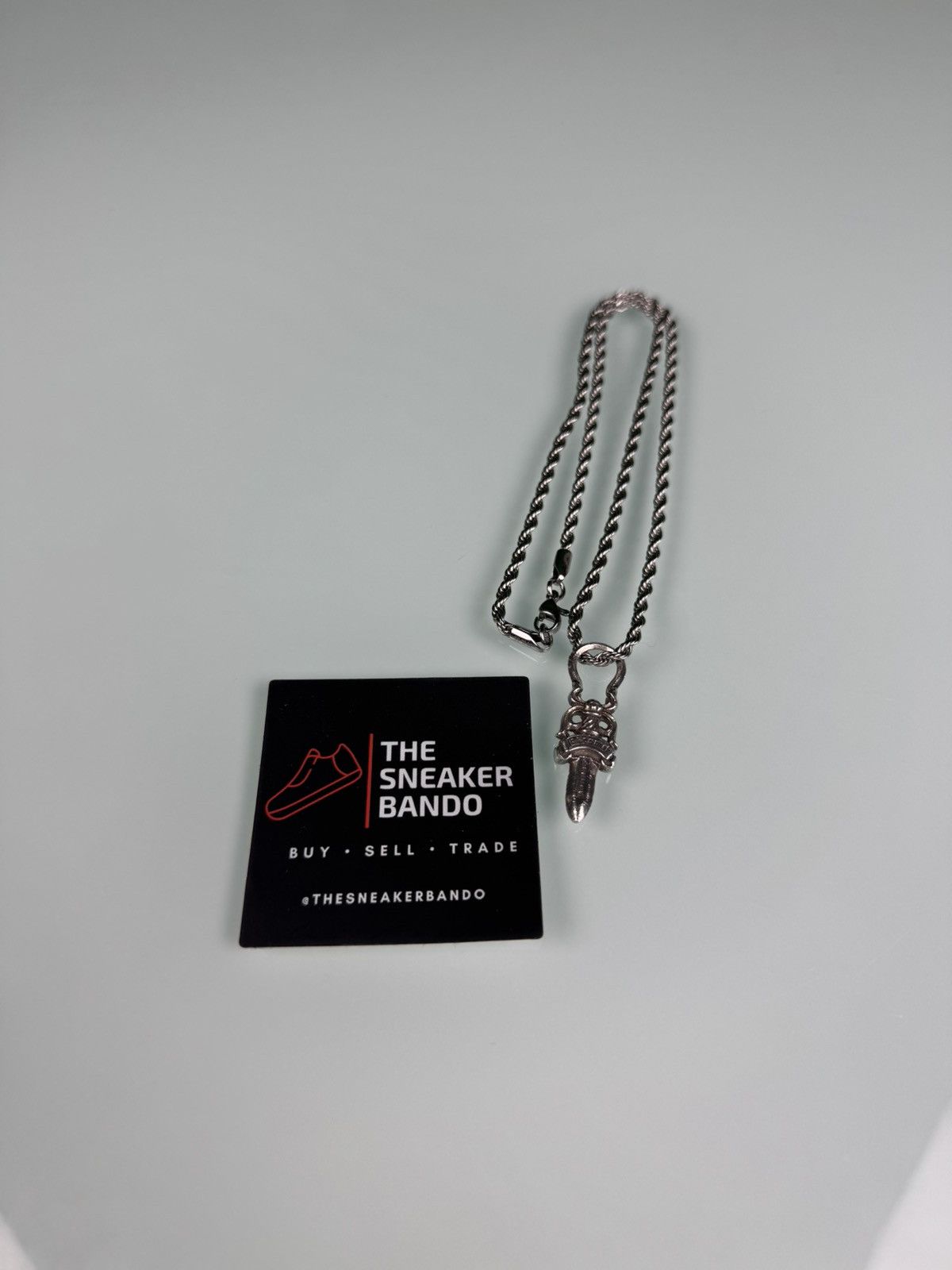 Chrome Hearts Chrome Hearts .925 Silver Dagger Zip Pendant with Rope Chain Size ONE SIZE - 3 Thumbnail