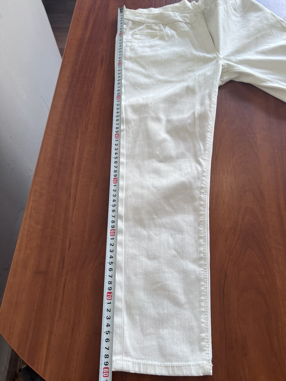 Prada Vintage Prada Straight Fit Classic Pants Women’s White Sz 26 Size 24" / US 00 / IT 34 - 14 Thumbnail