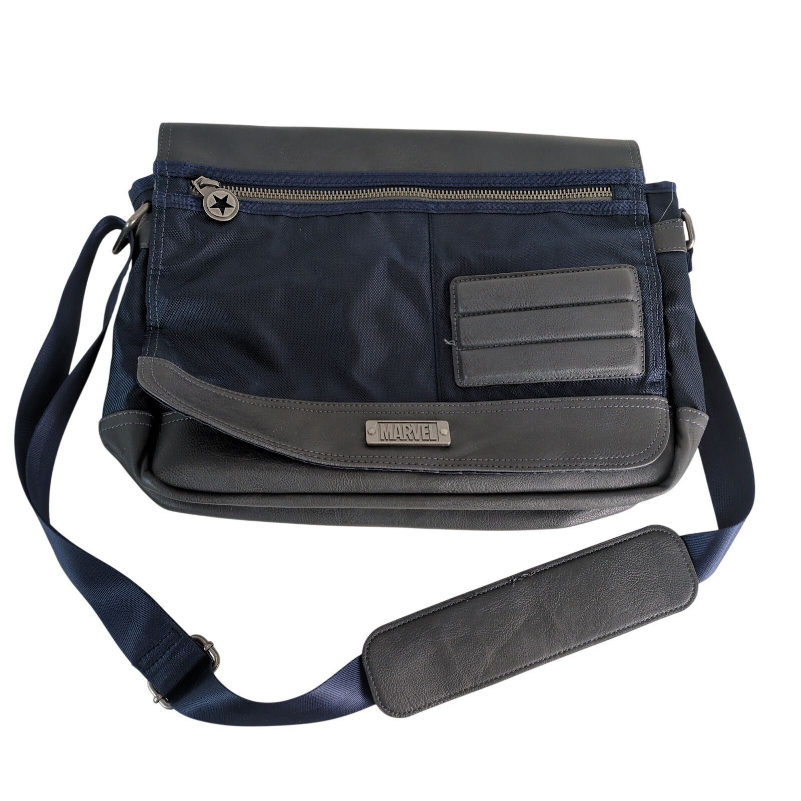 Marvel Comics Marvel Captain America Navy & Gray Laptop Messenger Bag Size ONE SIZE - 1 Thumbnail