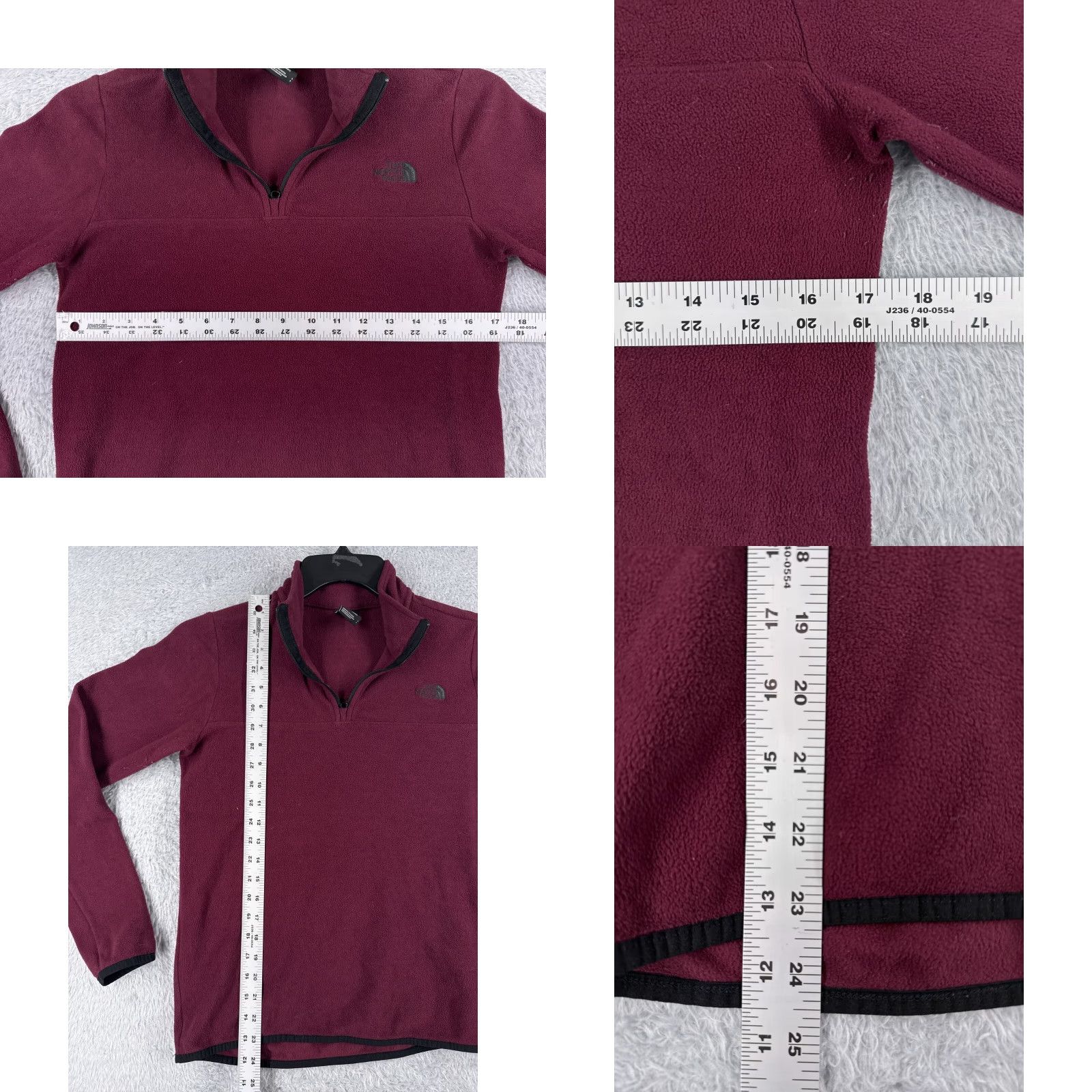 The North Face VINTAGE The North Face Sweater Womens Small Red 1/4 Zip Pullover Polyester Fleece Mock Size S / US 4 / IT 40 - 8 Thumbnail