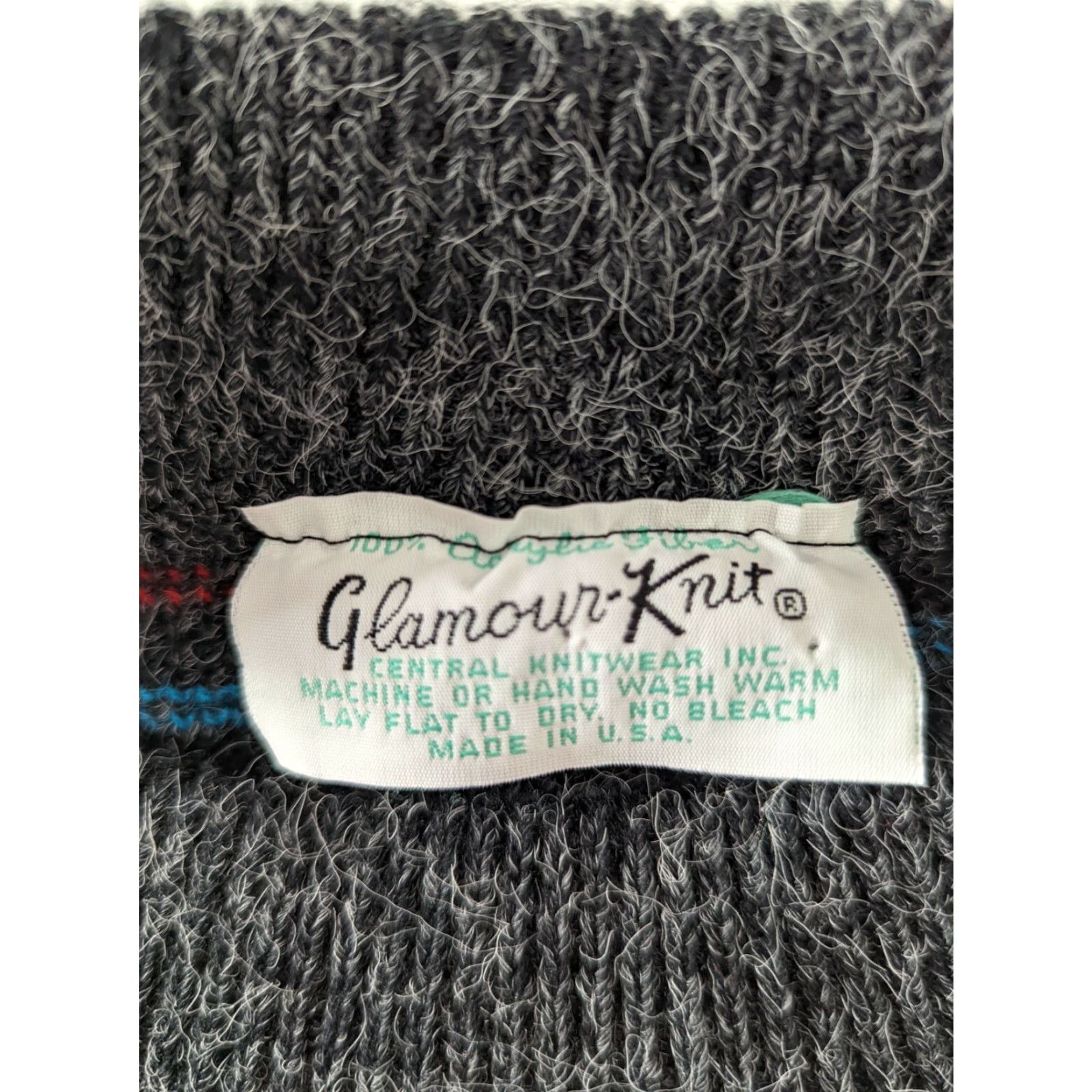 Vintage VINTAGE Glamour-Knit Gray Mock Neck Sweater USA Made Women's Size Large S4C Size L / US 10 / IT 46 - 2 Thumbnail