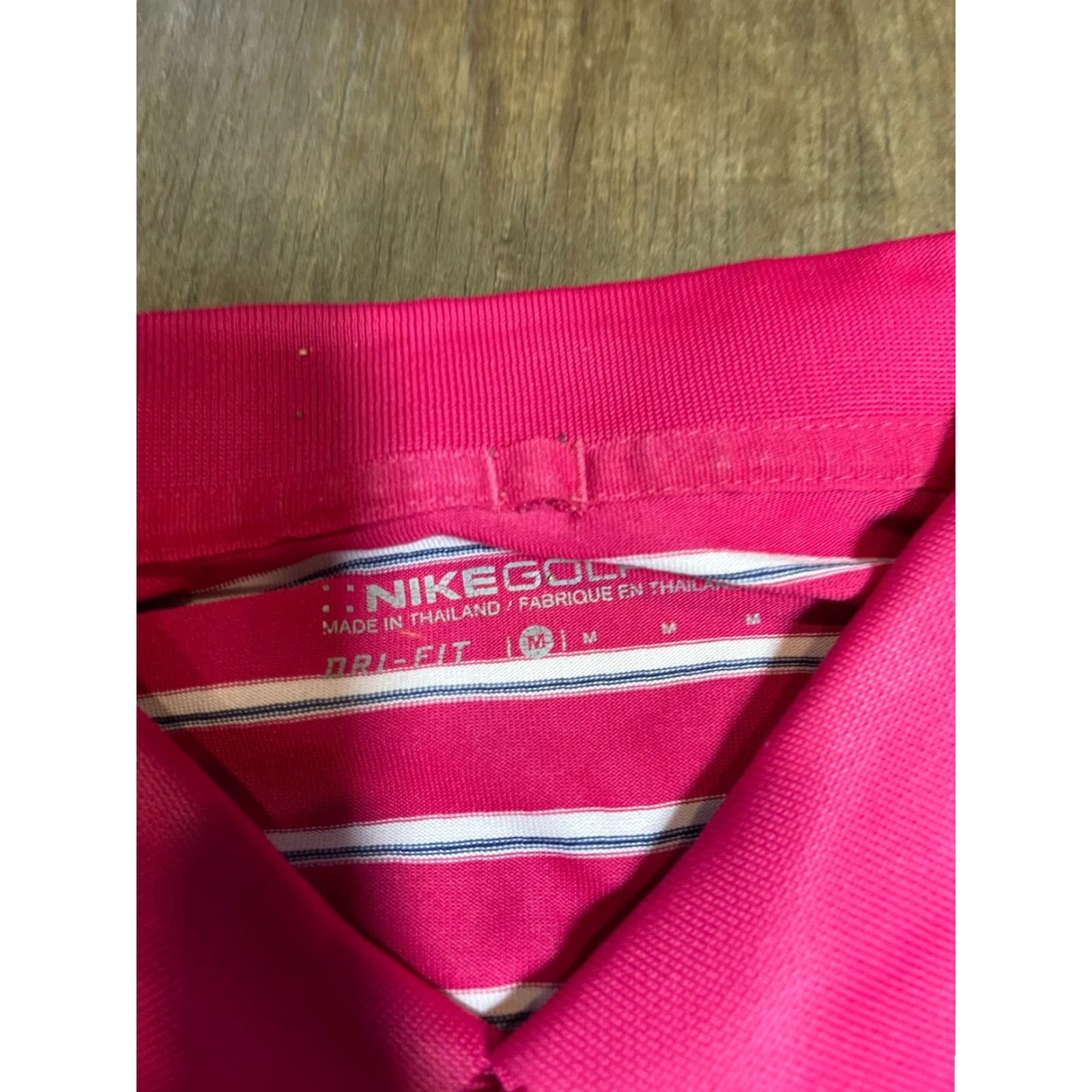 Nike Nike Golf Polo Shirt Mens M Pink Striped Short Sleeve Dri-Fit Size US M / EU 48-50 / 2 - 4 Thumbnail