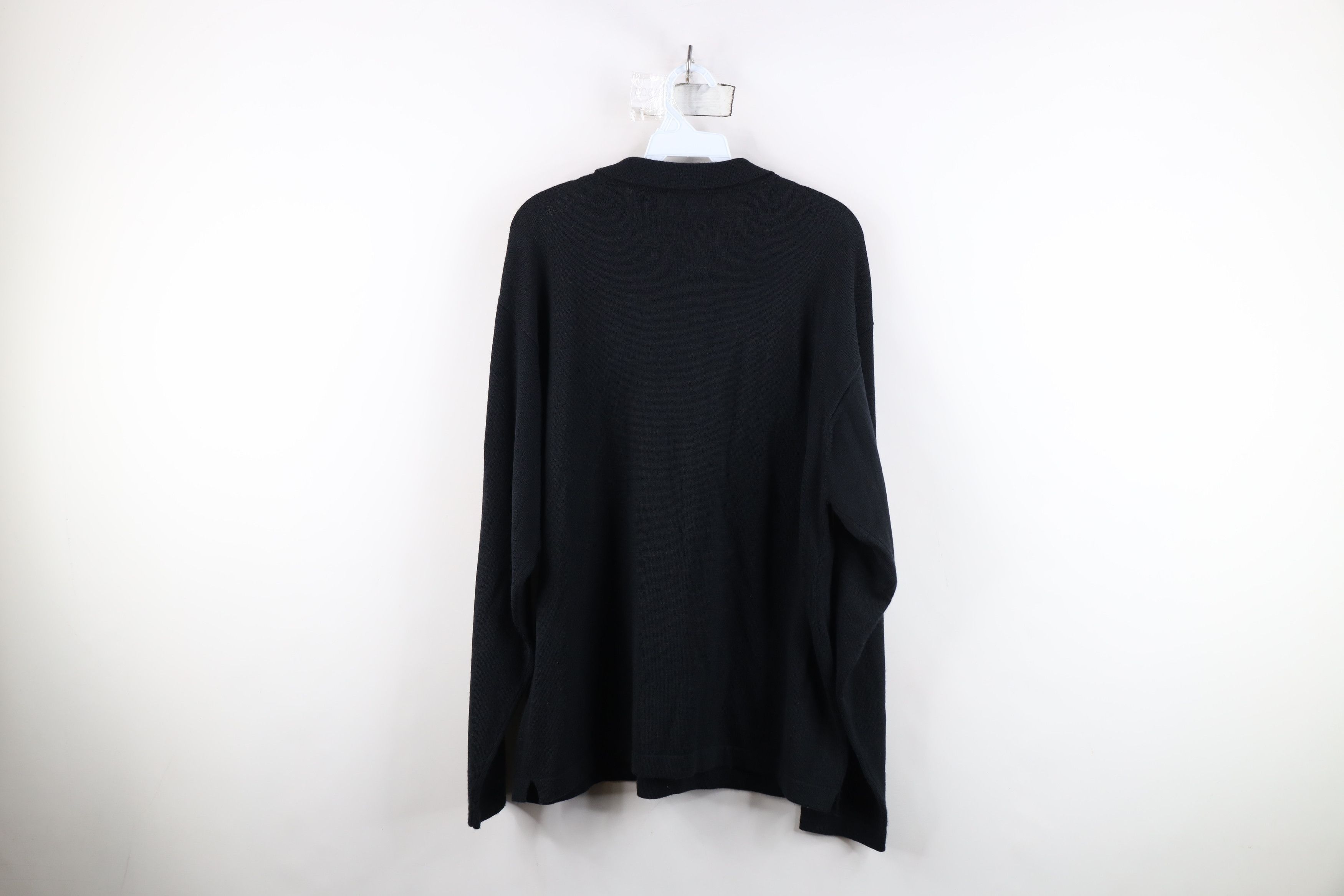 Vintage Vintage 90s Streetwear Merino Wool Collared Polo Sweater Size US L / EU 52-54 / 3 - 9 Thumbnail
