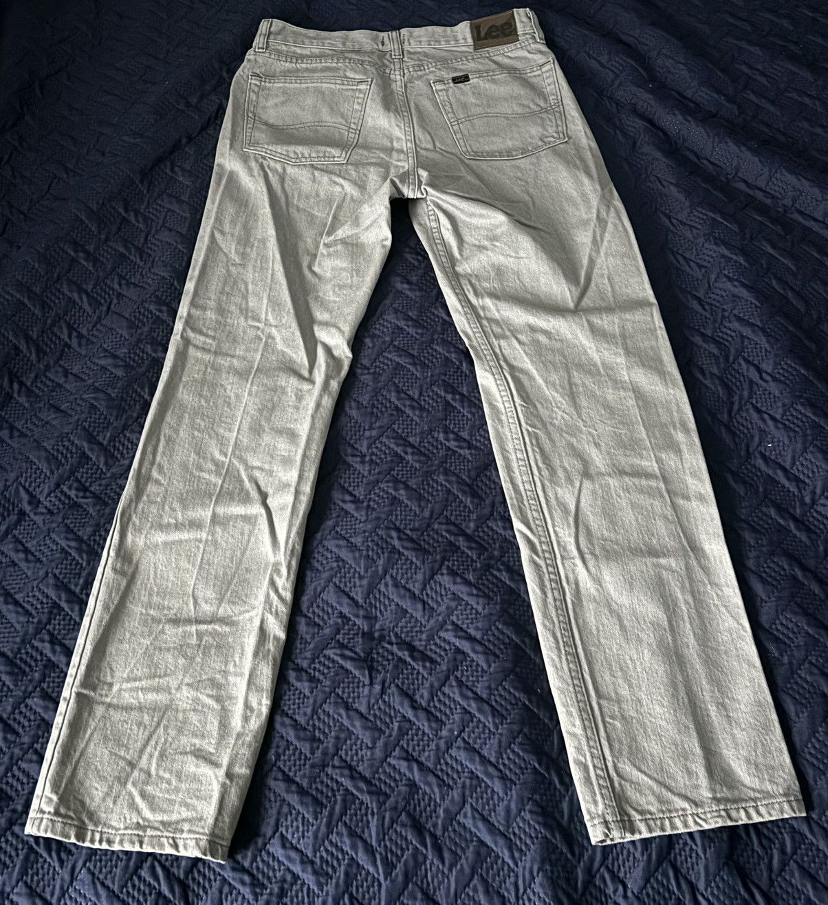 Lee Lee Regular Fit Grey Denim Jeans Size US 33 - 6 Thumbnail