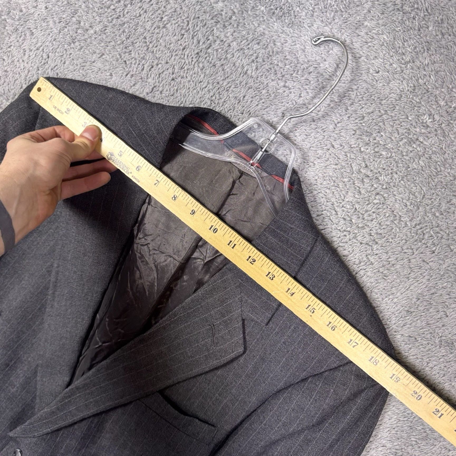 Levi's Levi's Action Suit Men 42L Strauss Business Class 2 Piece Set Vintage USA Dacron Suit Shirt Jacket Set 42 Gray Wool Polyester Size 42R - 5 Thumbnail