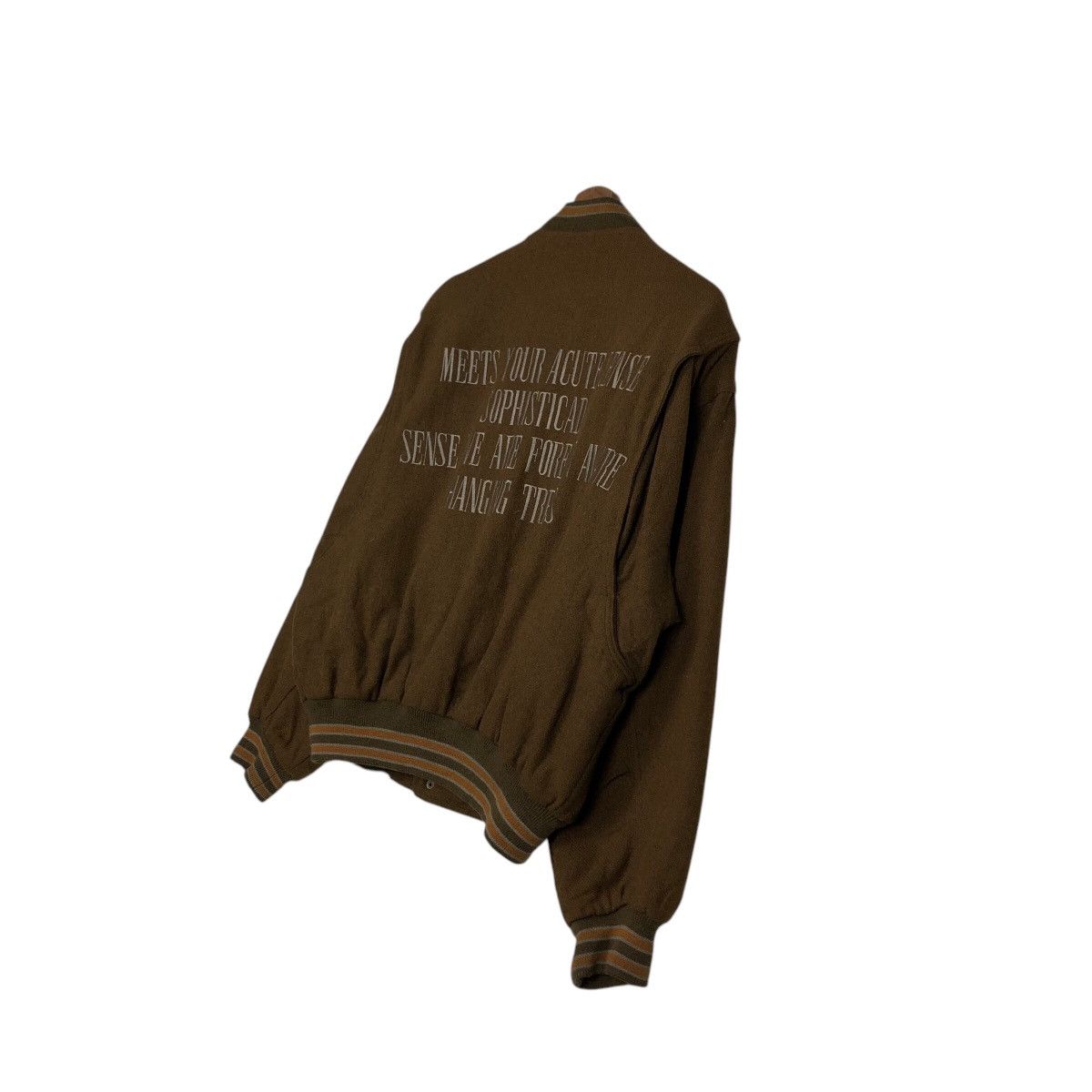 Japanese Brand 📌Rich Brown Bomber Jacket Expressly Big Logo Issey Miyake Size US M / EU 48-50 / 2 - 11 Thumbnail