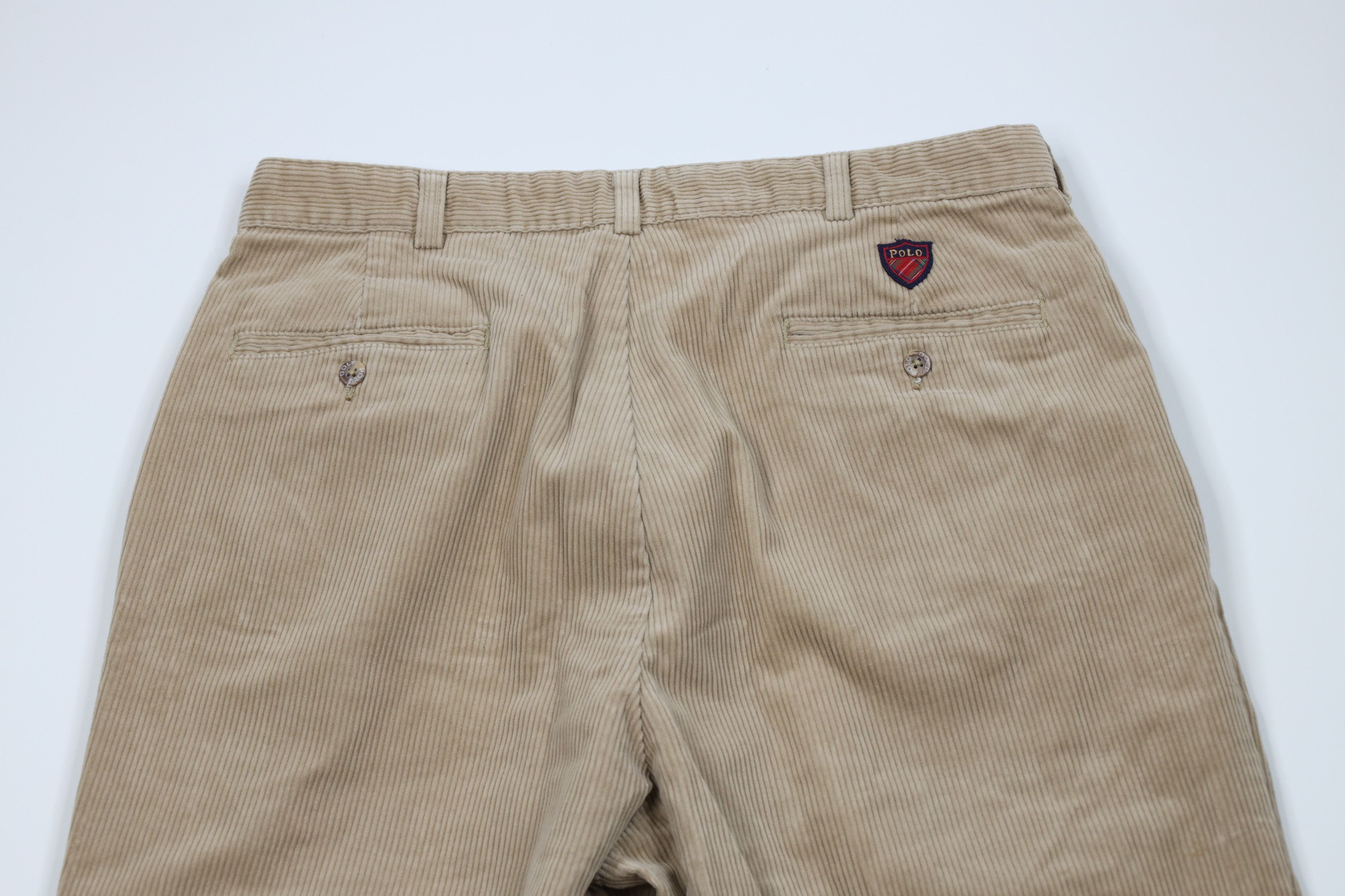 Ralph Lauren Vintage 90s Polo Golf Ralph Lauren Wide Leg Corduroy Pants Size US 32 / EU 48 - 9 Thumbnail