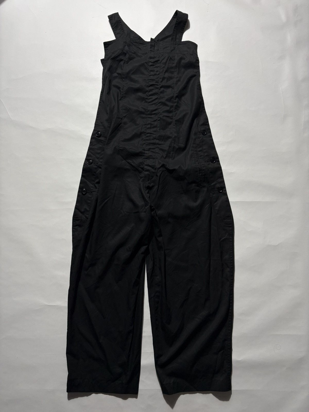 Y's Y’s YOHJI YAMAMOTO ZIP-FRONT POCKET BLACK JUMPSUIT Size 27" / US 4 / IT 40 - 1 Thumbnail