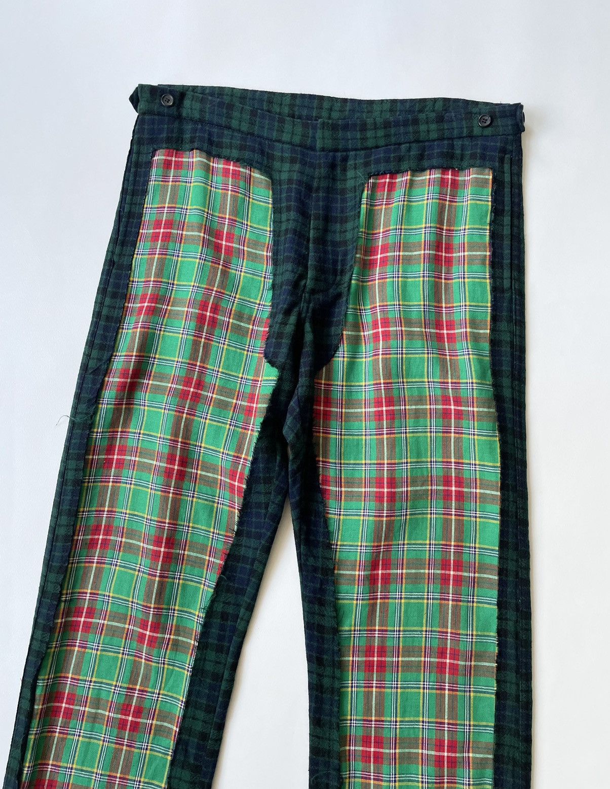 Comme des Garcons ‘Reworked Tartan Panelled’ Wool Trousers Size US 34 / EU 50 - 16 Thumbnail