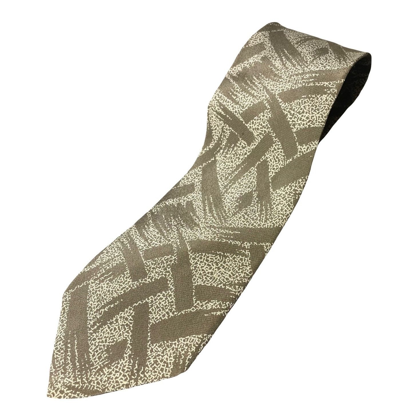 Giorgio Armani Giorgio Armani Patterned Necktie Tie Khaki Tan Patterned Size ONE SIZE - 4 Thumbnail