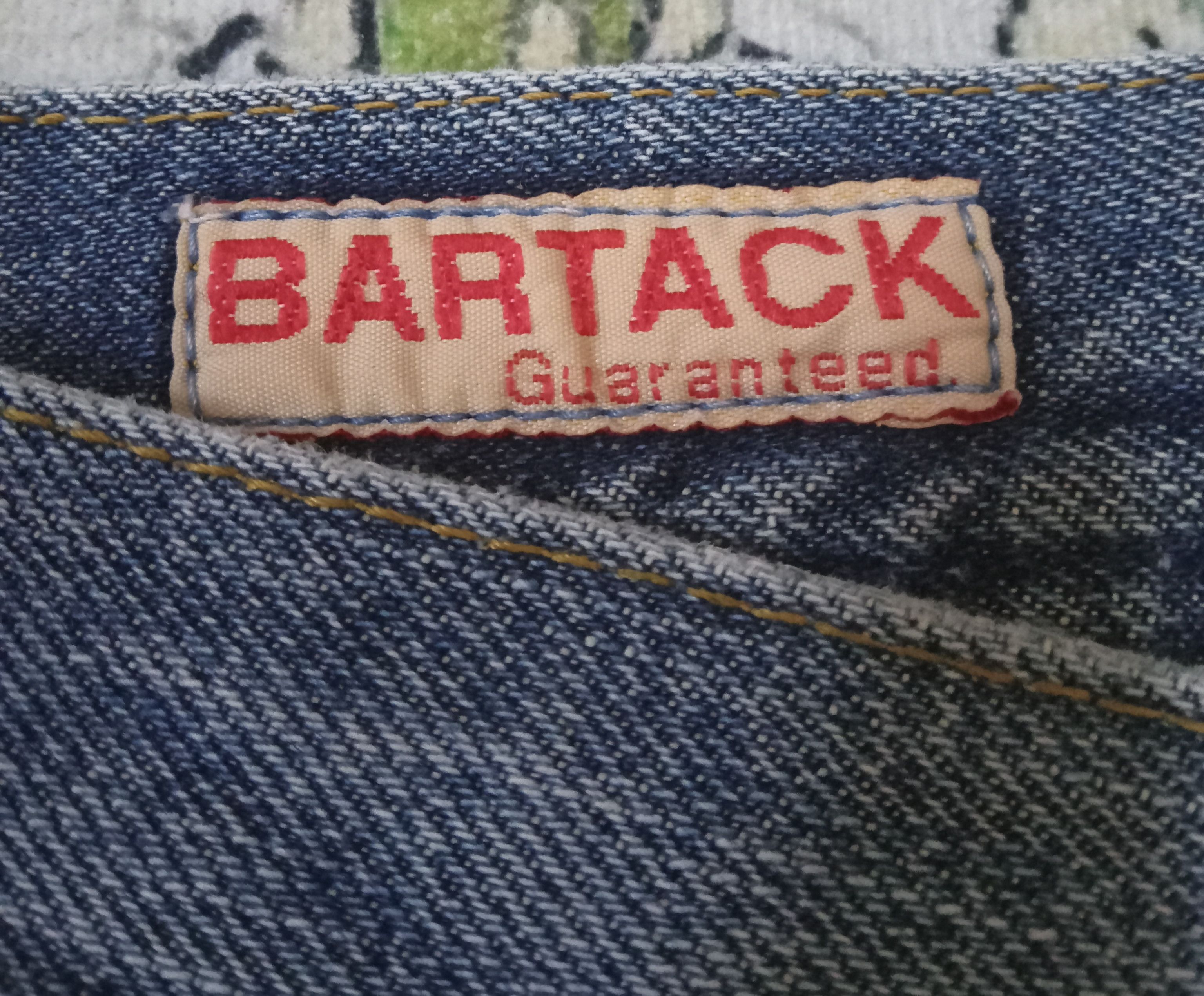Japanese Brand Bartack Distressed Vintage Denim Biker Pants Size US 32 / EU 48 - 3 Thumbnail