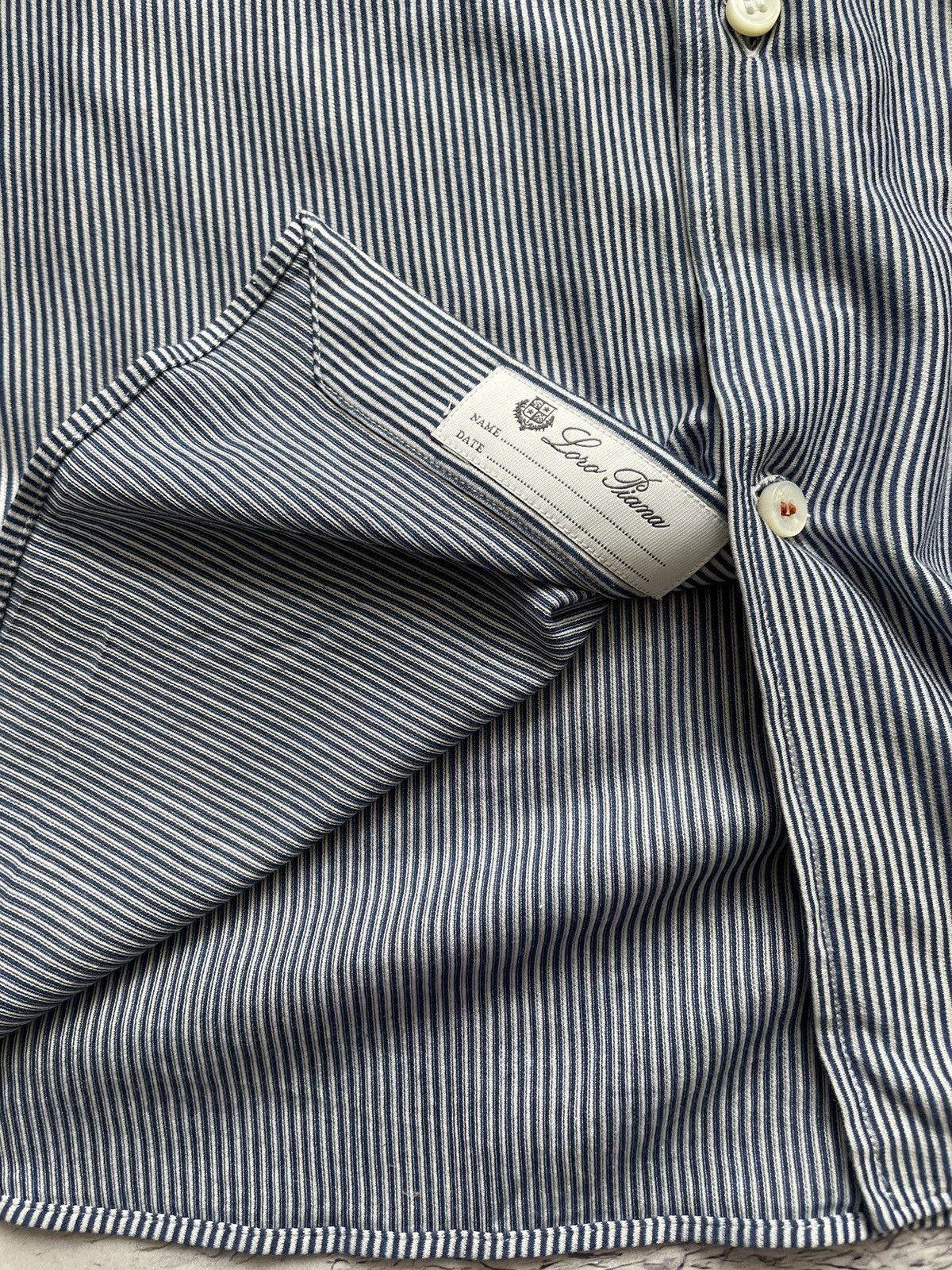 Loro Piana LUXURY LORO PIANA! Dress Shirt Striped Made In Italy Size US L / EU 52-54 / 3 - 6 Thumbnail