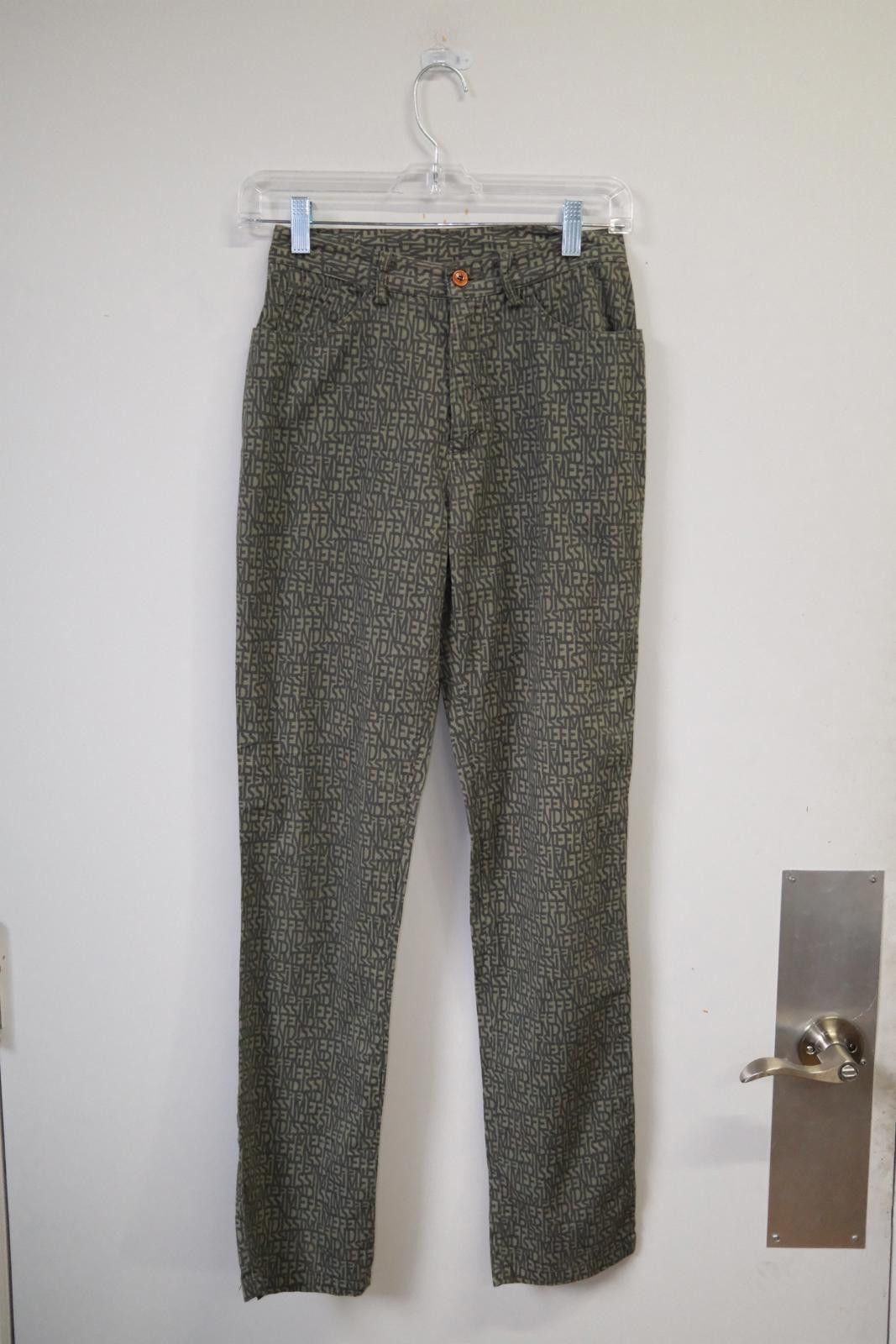 Designer 90's Fendissime Monogram Straight-Leg-Pant Size 28" / US 6 / IT 42 - 1 Thumbnail