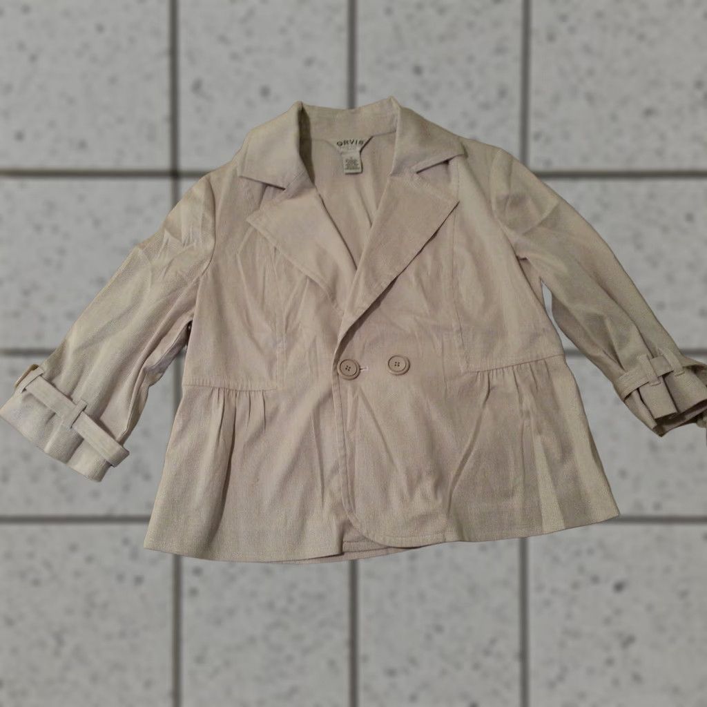 Orvis VINTAGE ORVIS Jacket Womens Medium Beige Size M / US 6-8 / IT 42-44 - 1 Thumbnail