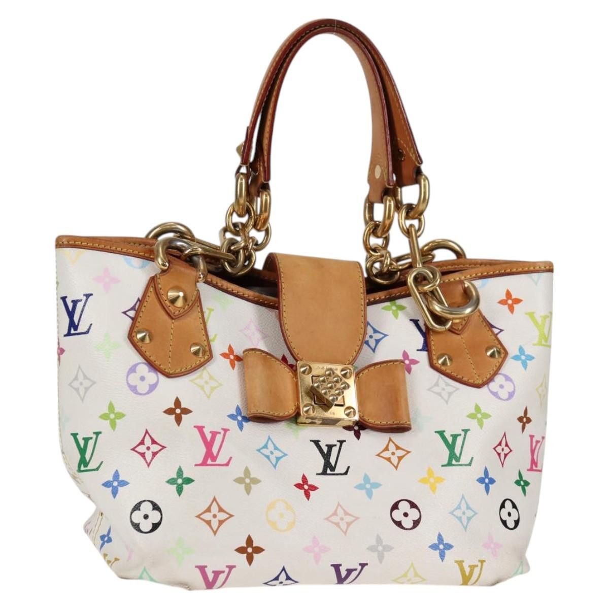 Louis Vuitton LOUIS VUITTON Monogram Multicolor Annie MM Tote Bag White Size ONE SIZE - 1 Thumbnail