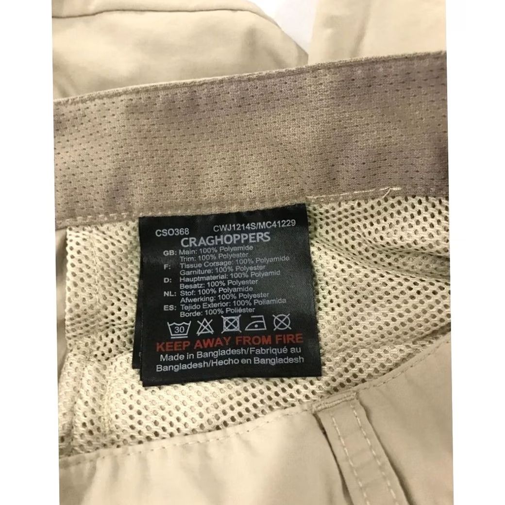 Vintage Craghoppers Hiking Pants Womens 10 Large Beige Convertible Khaki Chinos Hiker Size 32" / US 10 / IT 46 - 4 Thumbnail