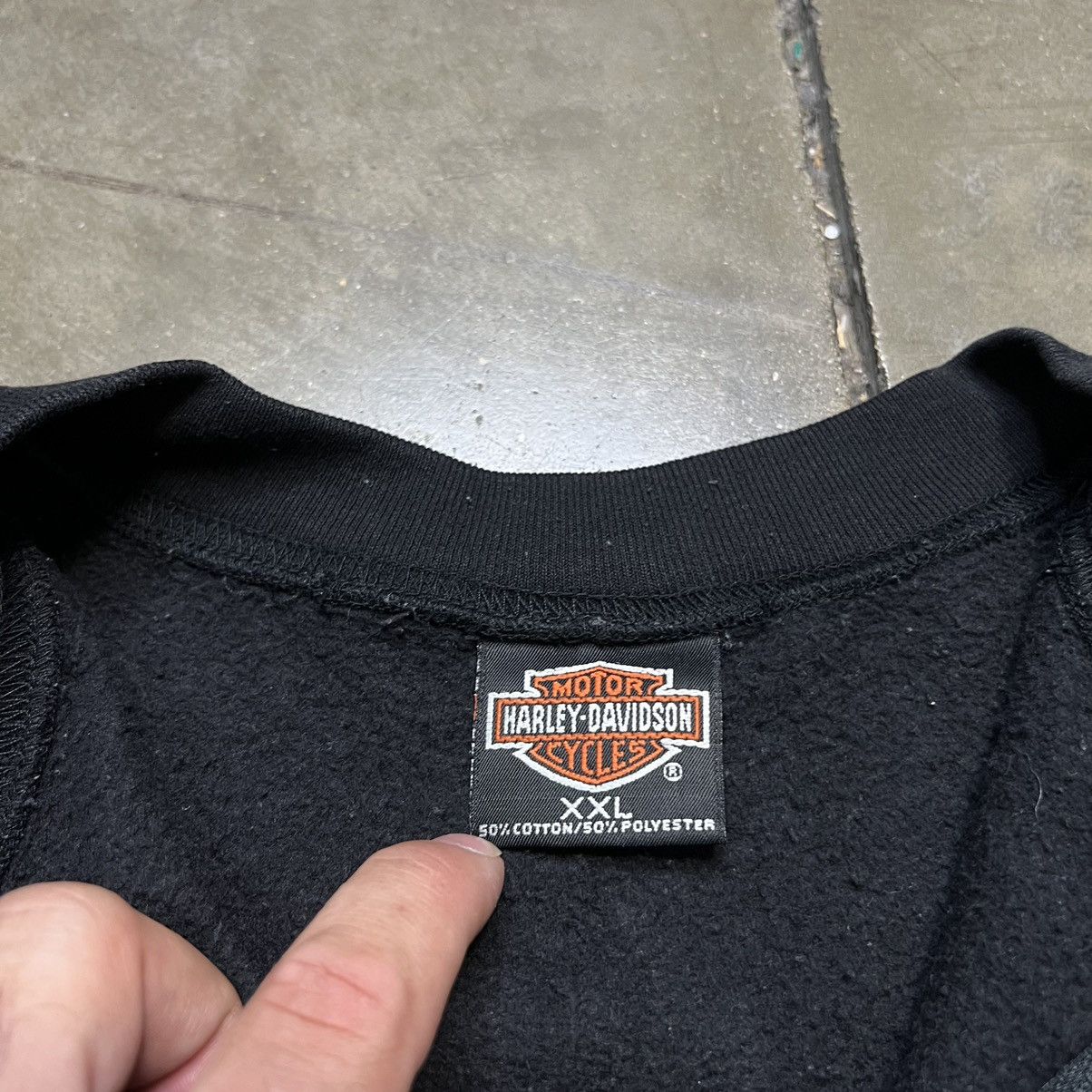Harley Davidson × Vintage Vintage 90s Harley Davidson Zip Up Crewneck Sweatshirt Boxy Size US XXL / EU 58 / 5 - 7 Thumbnail