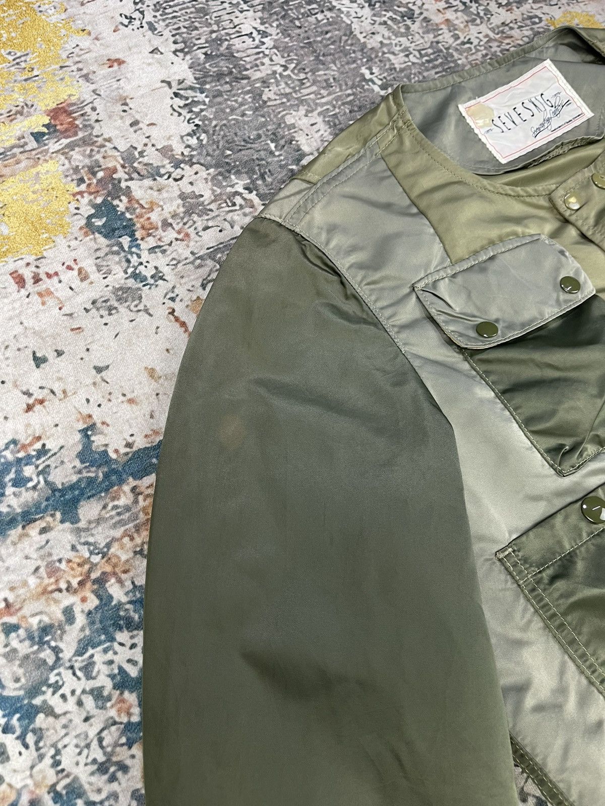 Vintage SEVESKIG Upcycle Rebear Military Jackets Size US M / EU 48-50 / 2 - 18 Thumbnail