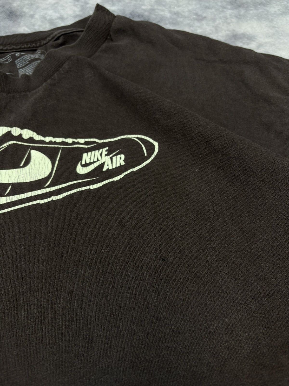 Nike Vintage Nike Cortez Tshirt Brown Travis Kanye West Drill y2k Size US XL / EU 56 / 4 - 3 Thumbnail