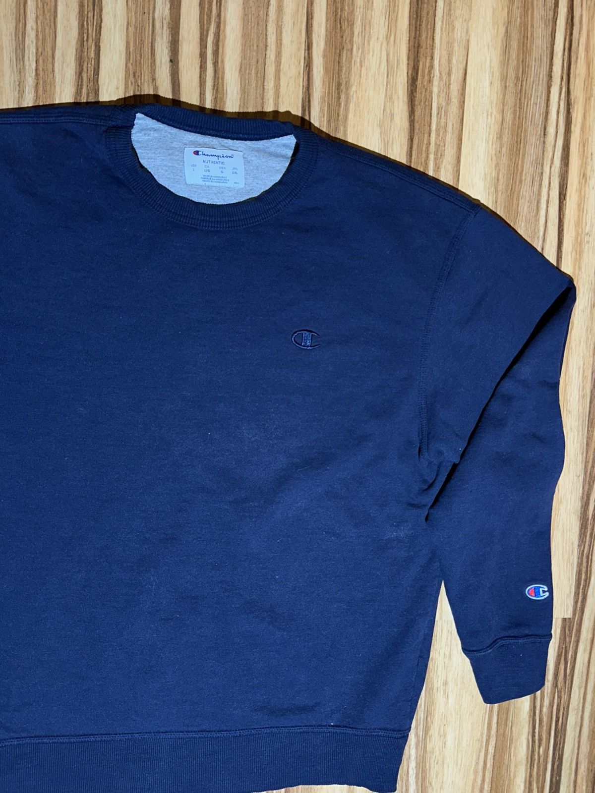 Champion Champion Men's Navy Blue crewneck Size US L / EU 52-54 / 3 - 3 Thumbnail