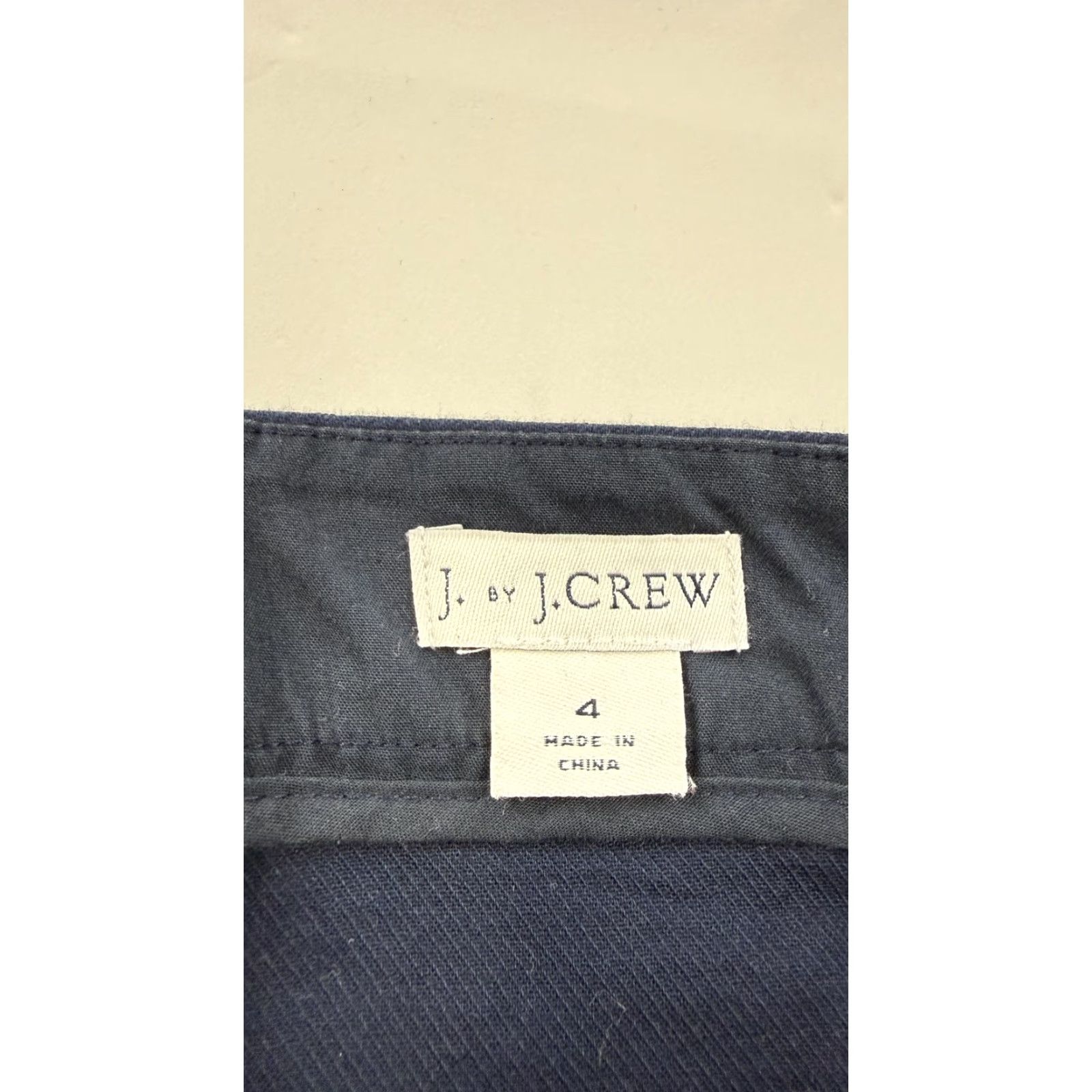J.Crew J. By J.Crew Skirt Womens 4 Blue Cotton Twill A-Line Scallop Hem Mini Casual Size 27" / US 4 / IT 40 - 2 Thumbnail