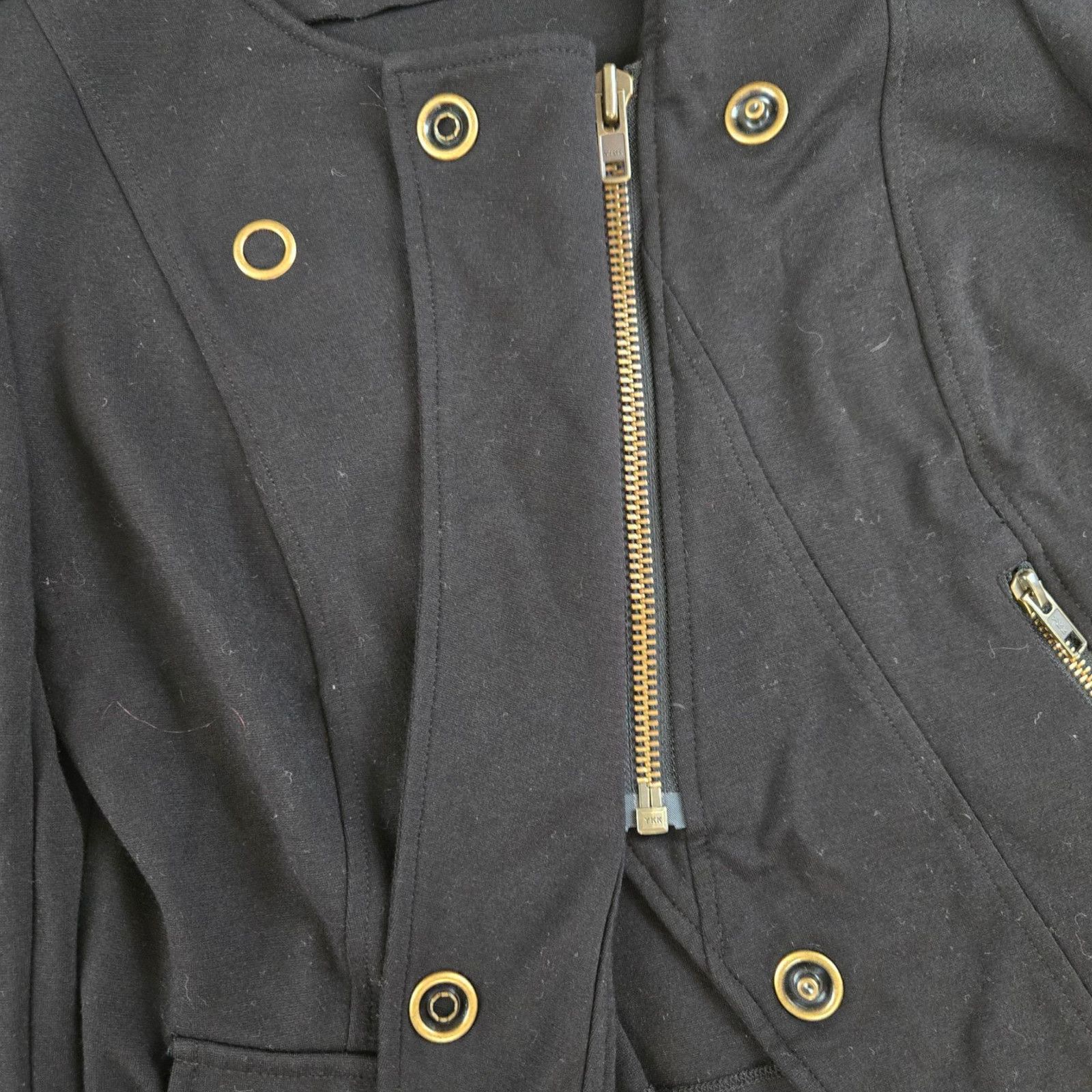 Other Y2K Black Ponte Asymmetrical Moto Knit Jacket Size Small Size S / US 4 / IT 40 - 6 Thumbnail