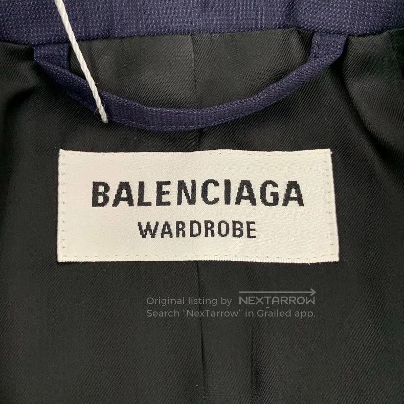 Balenciaga Balenciaga Dark Blue Wool Reversible Double Breasted Long Size XXS / US 00 / IT 34 - 5 Thumbnail