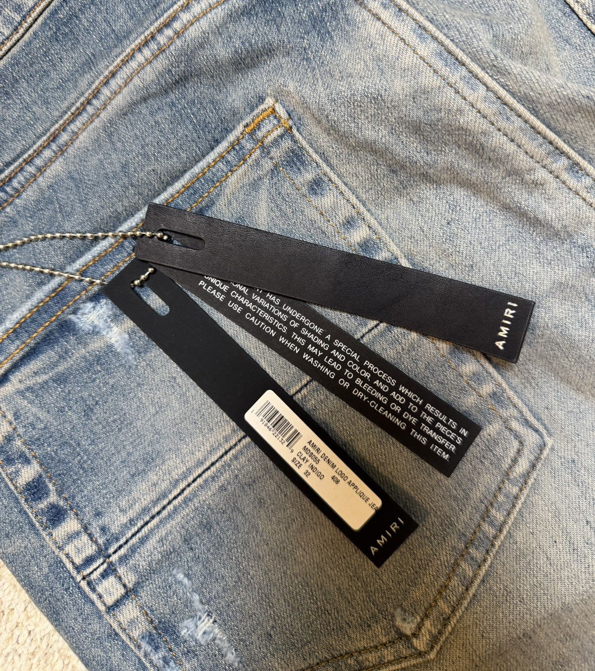 Amiri Amiri Logo Appliqué Denim Jeans Size US 32 / EU 48 - 6 Thumbnail