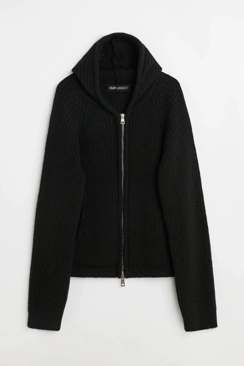 Our Legacy Our Legacy size46 Black woolen hooded sweater Size US S / EU 44-46 / 1 - 5 Thumbnail