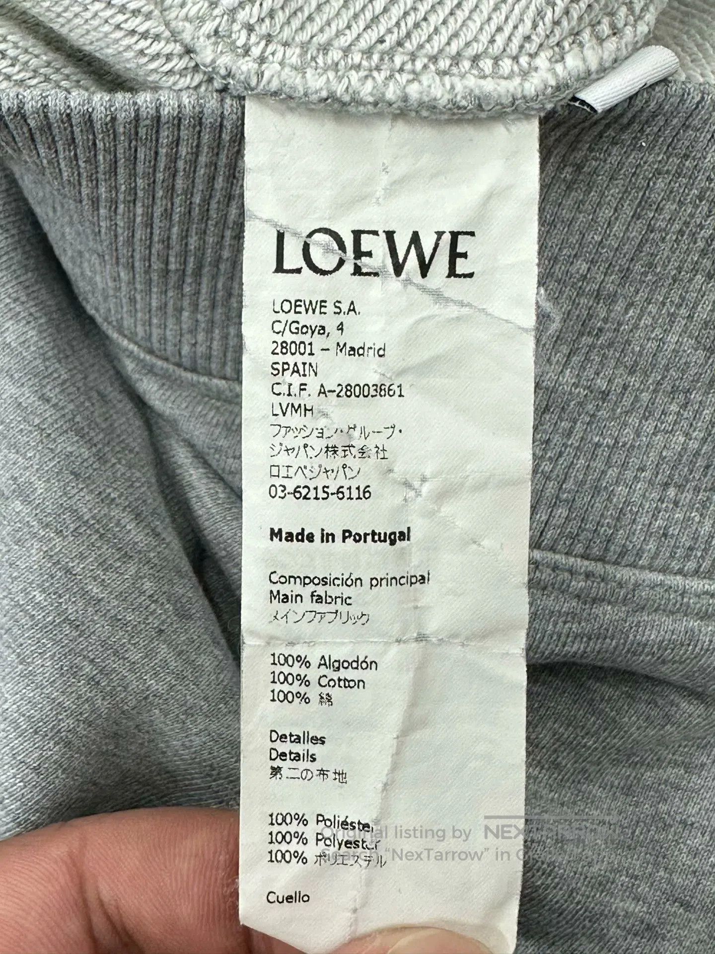 Loewe Loewe Grey Printed Logo Long Sleeve Sweatshirt| Size US S / EU 44-46 / 1 - 3 Thumbnail