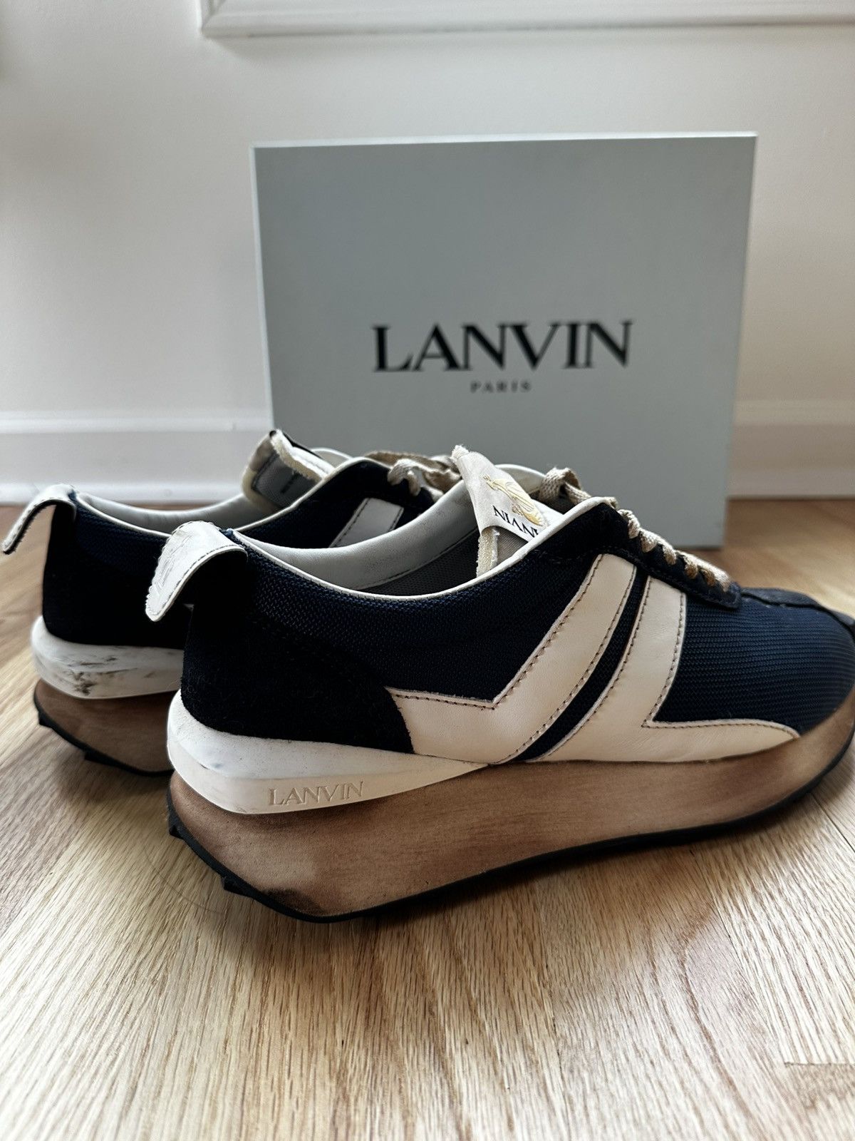 Lanvin Lanvin Bumper Sneaker Navy/White Mesh Size US 10 / EU 43 - 9 Thumbnail