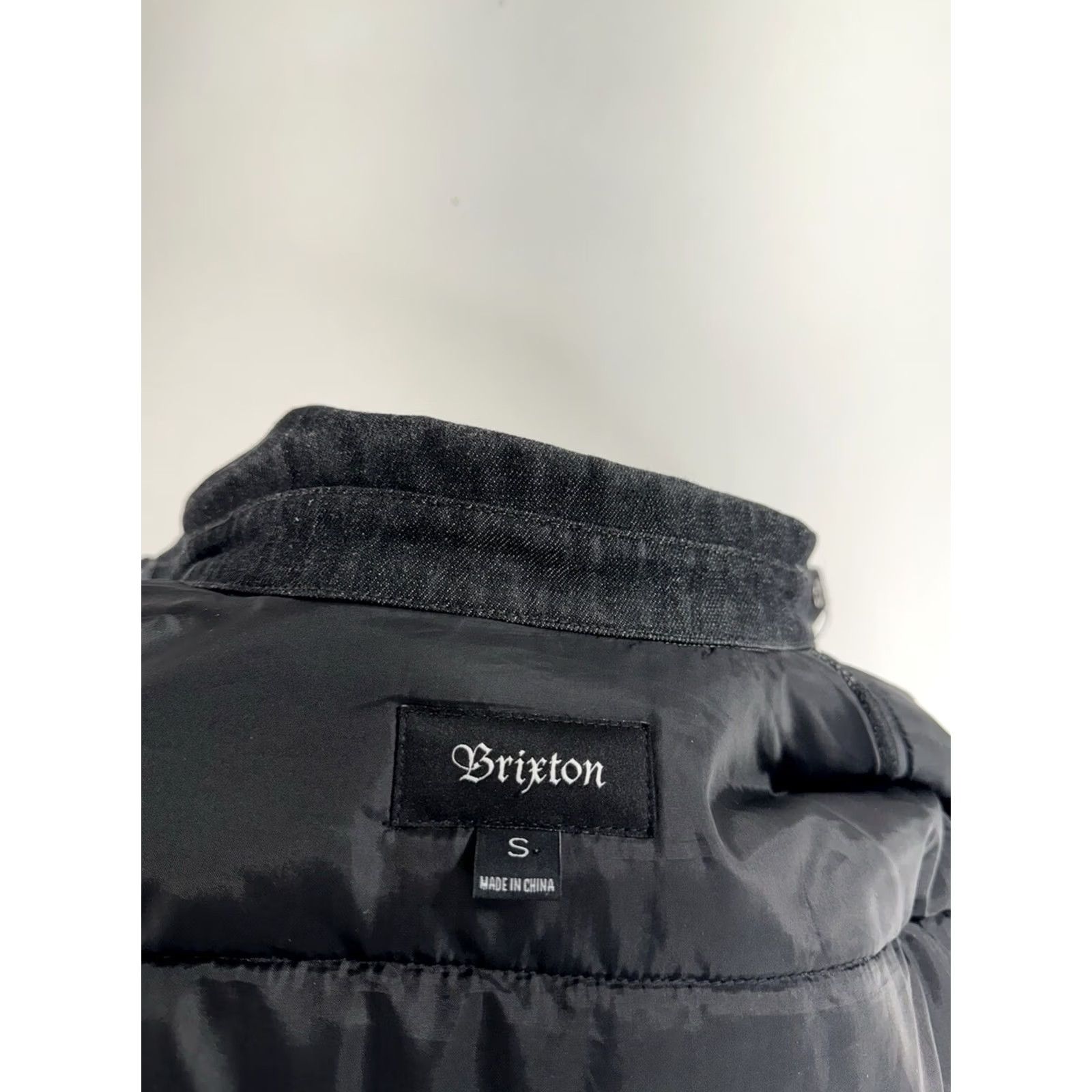 Brixton Brixton Jacket Ranch Denim Quilted Collared Snap S Gray Men Small - EXCELLENT Size US S / EU 44-46 / 1 - 6 Thumbnail