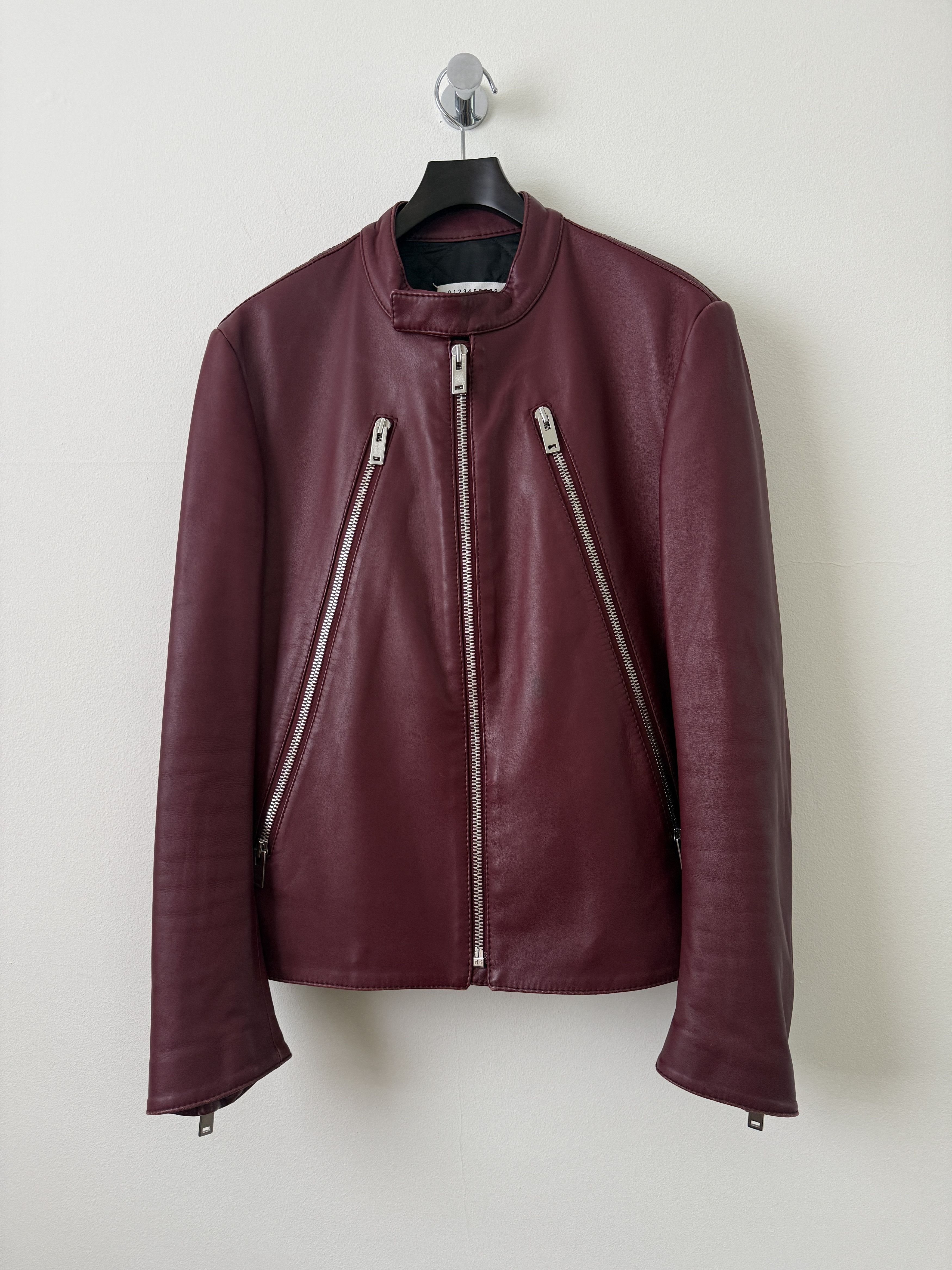 Maison Margiela 5 Zip Leather Jacket | Grailed