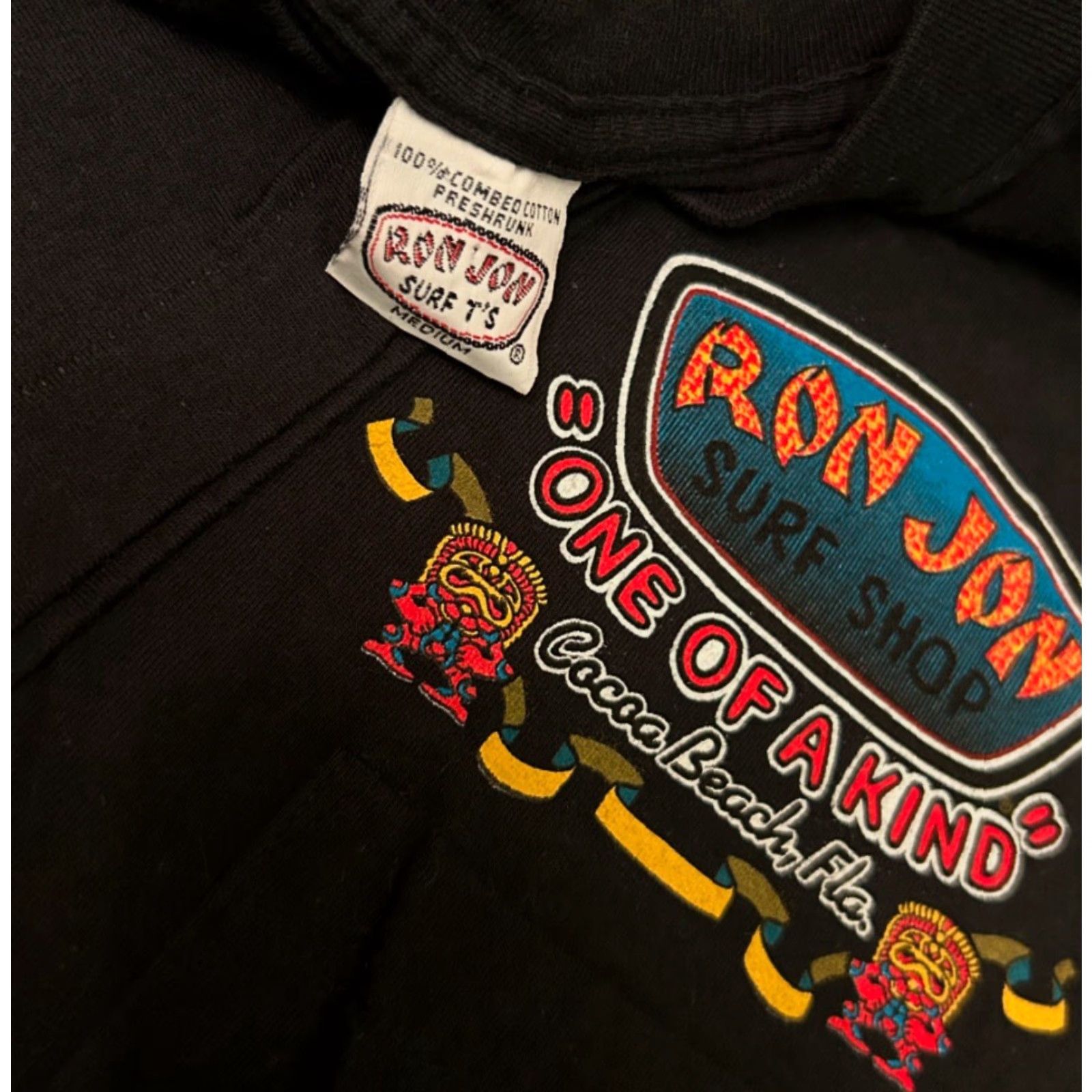 Ron Jon Surf Shop VINTAGE Ron Jon Surf Shop Shirt Mens Medium Black 80s 90s Florida Surf Skater 1996 Shirt Mens Size US M / EU 48-50 / 2 - 3 Thumbnail