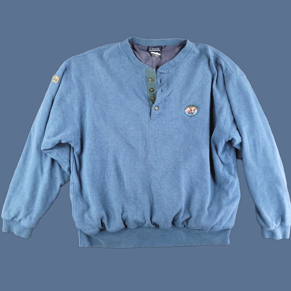 Vintage VINTAGE Etonic Sweatshirt Mens XL Blue Windstopper Windbreaker Gore Golf Size US XL / EU 56 / 4 - 1 Thumbnail