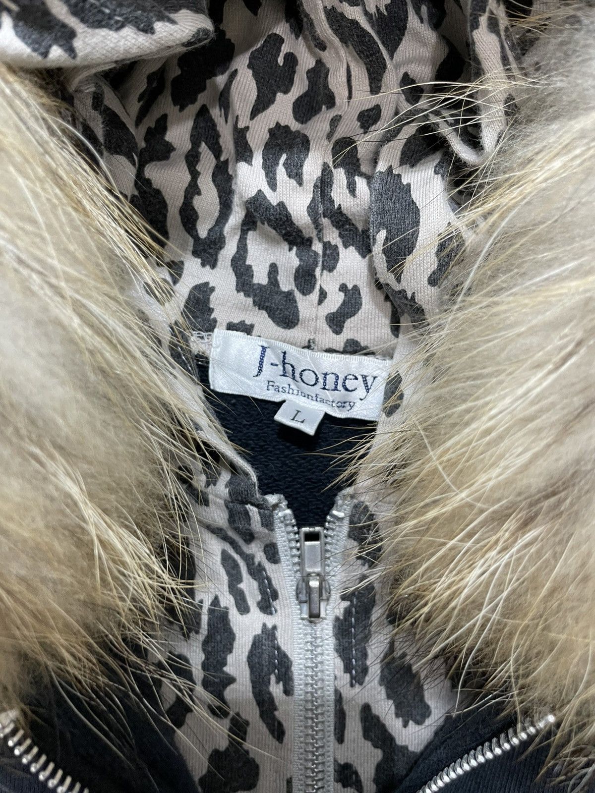 Beauty Beast Jhoney leopard Double layer Fur hoodie Size L / US 10 / IT 46 - 3 Thumbnail
