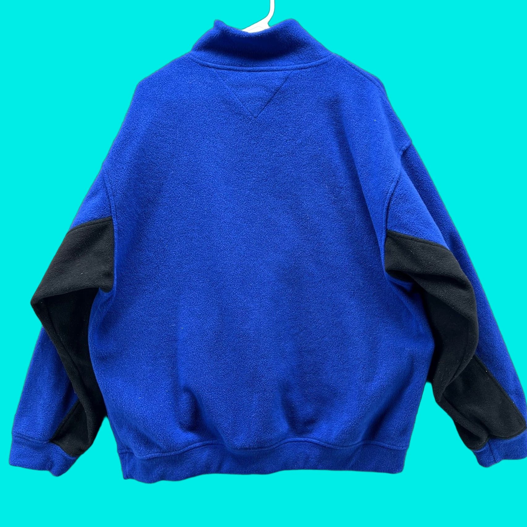 Tommy Hilfiger VINTAGE Tommy Hilfiger Jacket Mens M Blue Black Fleece 1/4 Zip Pullover 90s Size US M / EU 48-50 / 2 - 1 Thumbnail