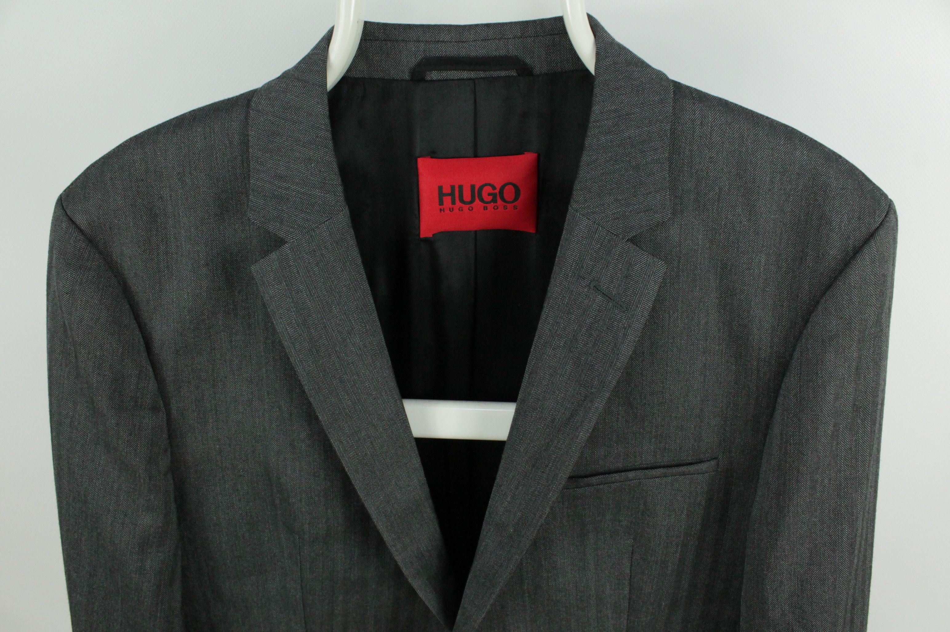 Designer × Hugo Boss Hugo Boss Extra Slim Fit Stretch Gray Wool Blazer Jacket Size US S / EU 44-46 / 1 - 2 Thumbnail