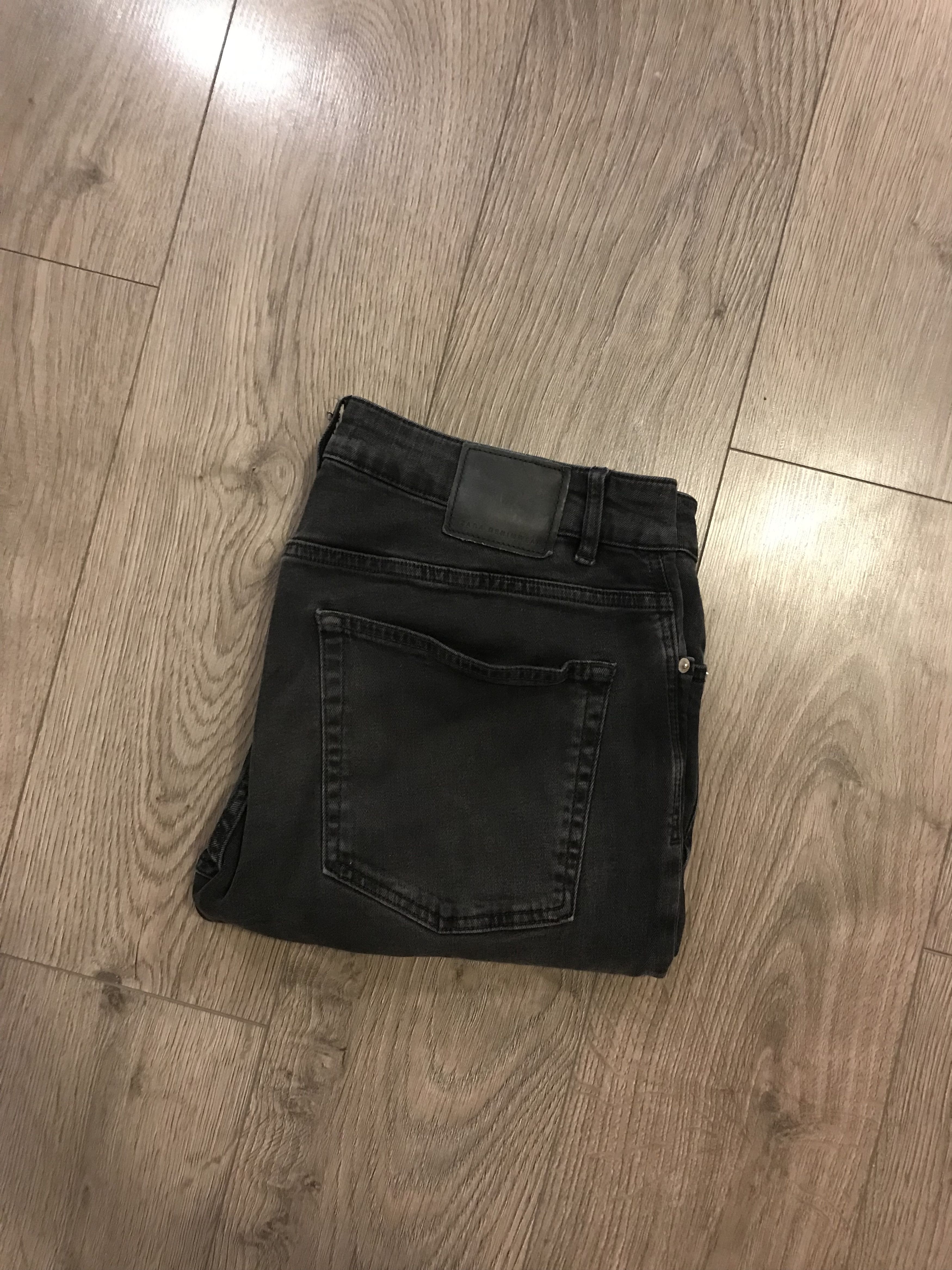 Zara Zara Man Classic Light Wash Black Denim Size US 36 / EU 52 - 4 Thumbnail
