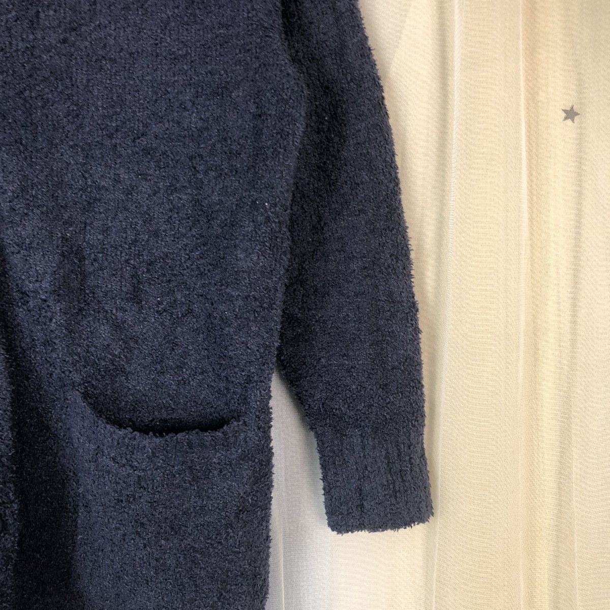 Aran Isles Knitwear × Homespun Knitwear × Japanese Brand Uniqlo Dark Blue Mohair Cardigan #894 Size M / US 6-8 / IT 42-44 - 8 Thumbnail