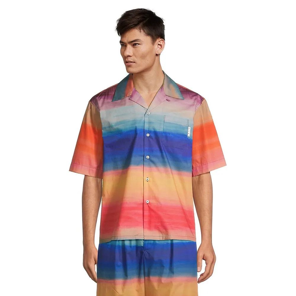 Marni o1y0225 Patterned Shirt in Multicolor Size US M / EU 48-50 / 2 - 1 Thumbnail