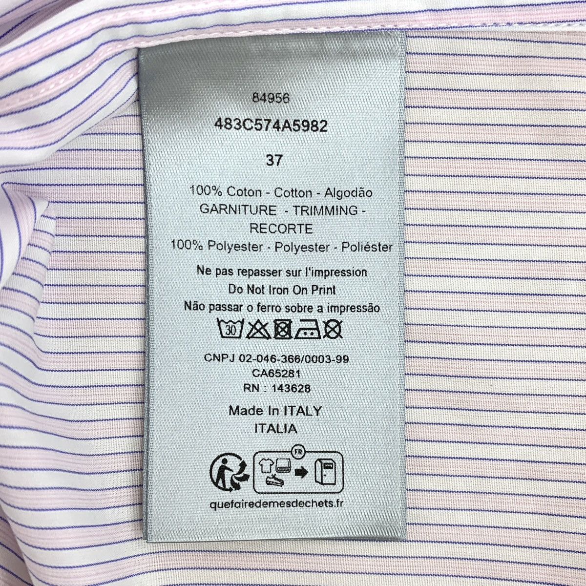 Dior Dior Pink Vertical Stripe Long Sleeve Shirt K26WX Size XS / US 0-2 / IT 36-38 - 6 Thumbnail