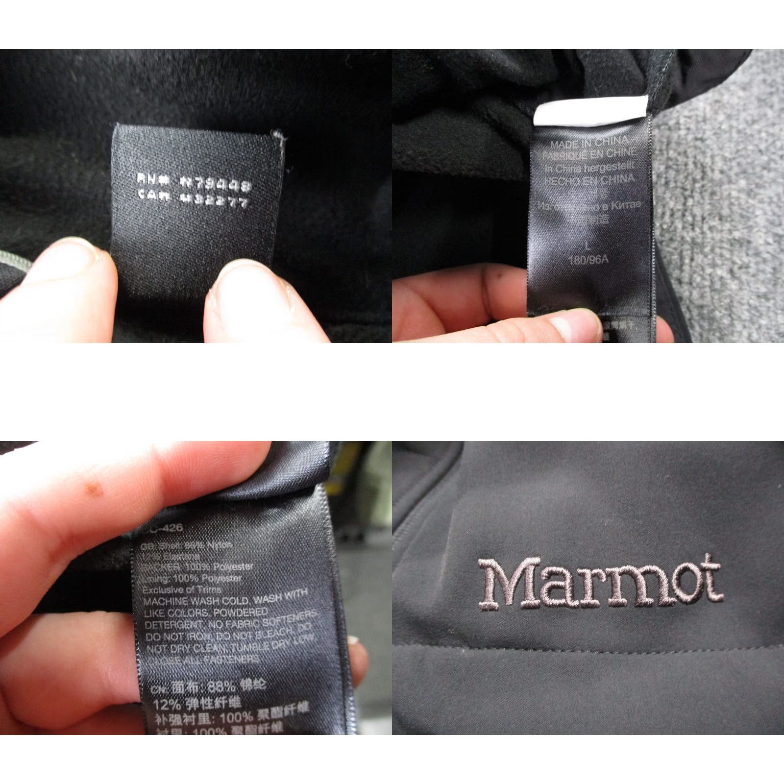 Marmot Marmot Jacket Mens L Black Nylon Softshell Outdoors Active Hiking Performance Size US L / EU 52-54 / 3 - 8 Thumbnail