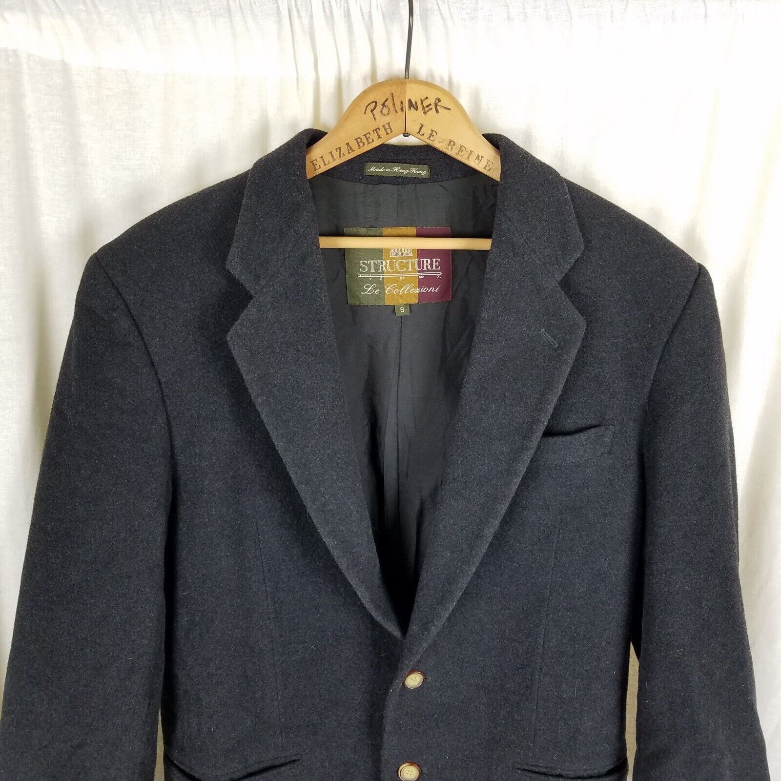 Structure Structure LeCollezioni Wool Cashmere SportCoat Blazer Jacket Size 44R - 2 Thumbnail