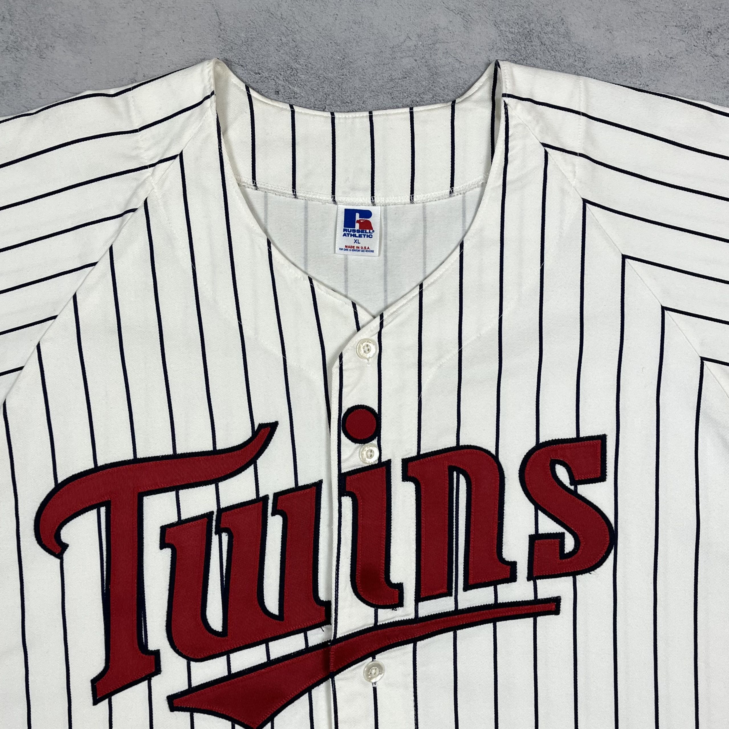 Russell Athletic Vintage MLB Minnesota Twins Big Logo Jersey Shirt 90’s Size US XL / EU 56 / 4 - 8 Thumbnail
