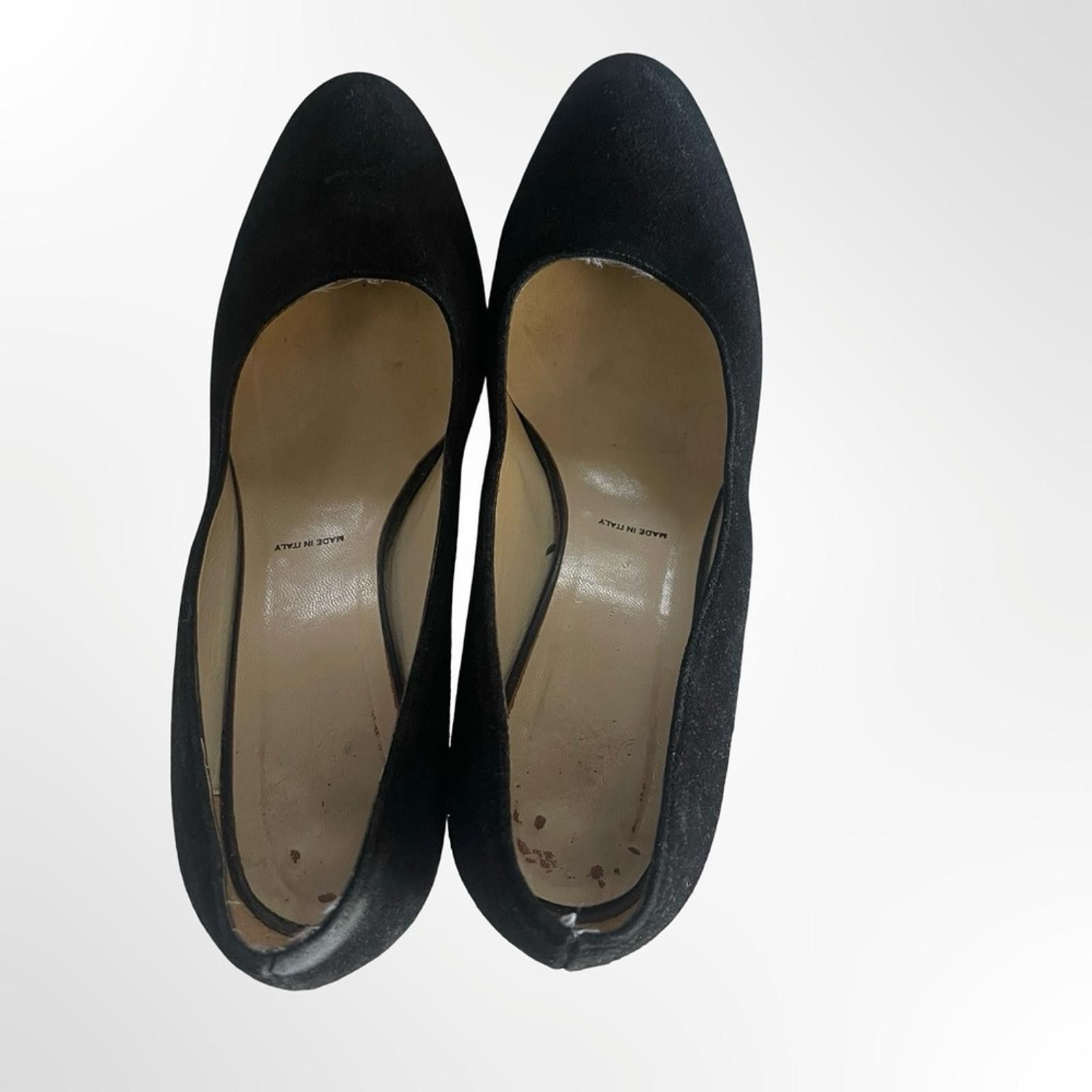 Other Vero Cuoio Black Suede Wedge Pumps Size US 7.5 / IT 37.5 - 5 Thumbnail