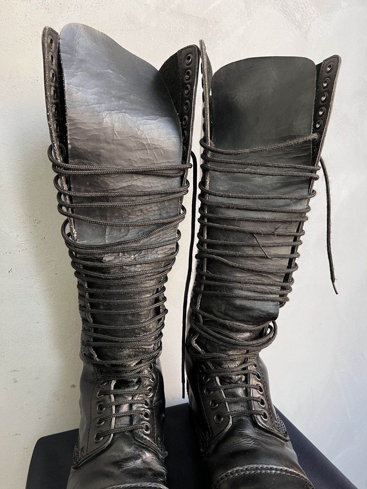 Undercover Undercover Leather Black Boots High Dirk Bikkembergs Style Size US 7 / EU 40 - 5 Thumbnail
